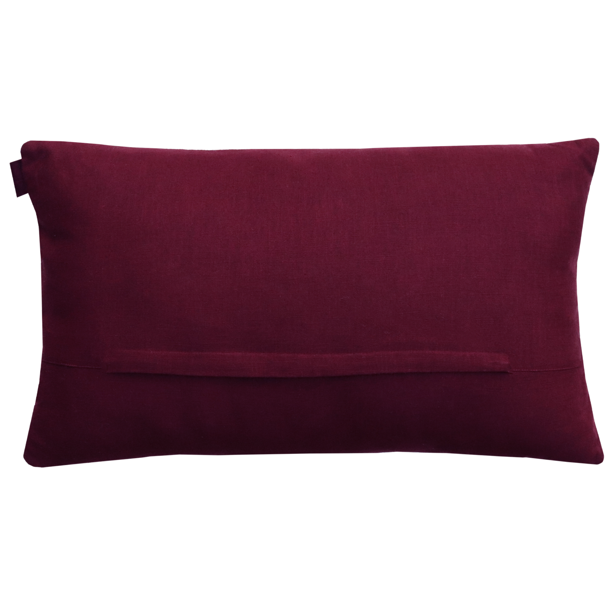 Sierkussen bohemian bordeaux ecru 57x35 cm