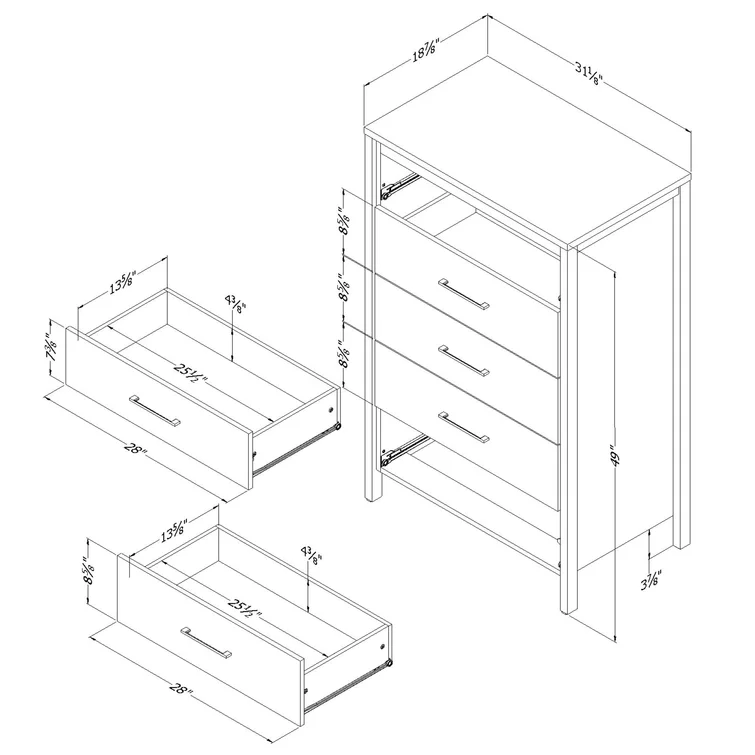 Gravity 5 - Drawer Dresser