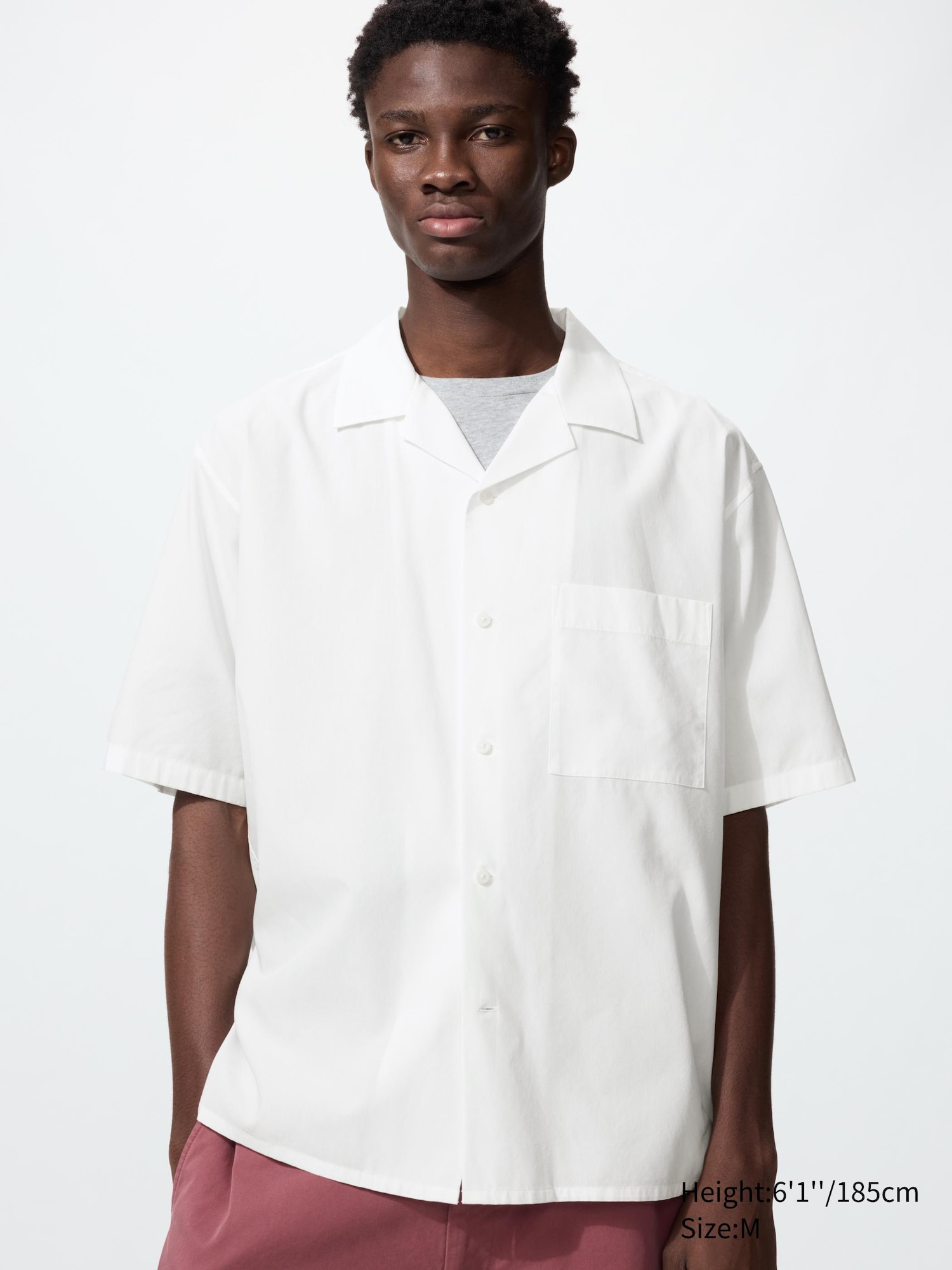 Open Collar Short Sleeve Shirt