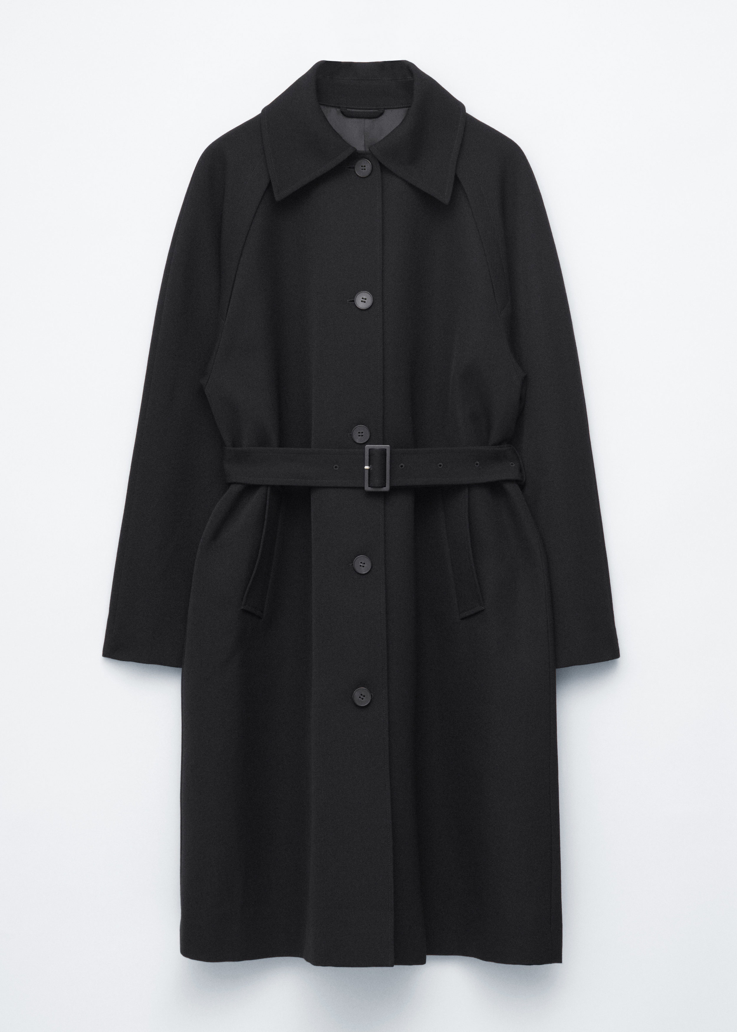 & Other Stories TIE-BELT WOOL TRENCH COAT