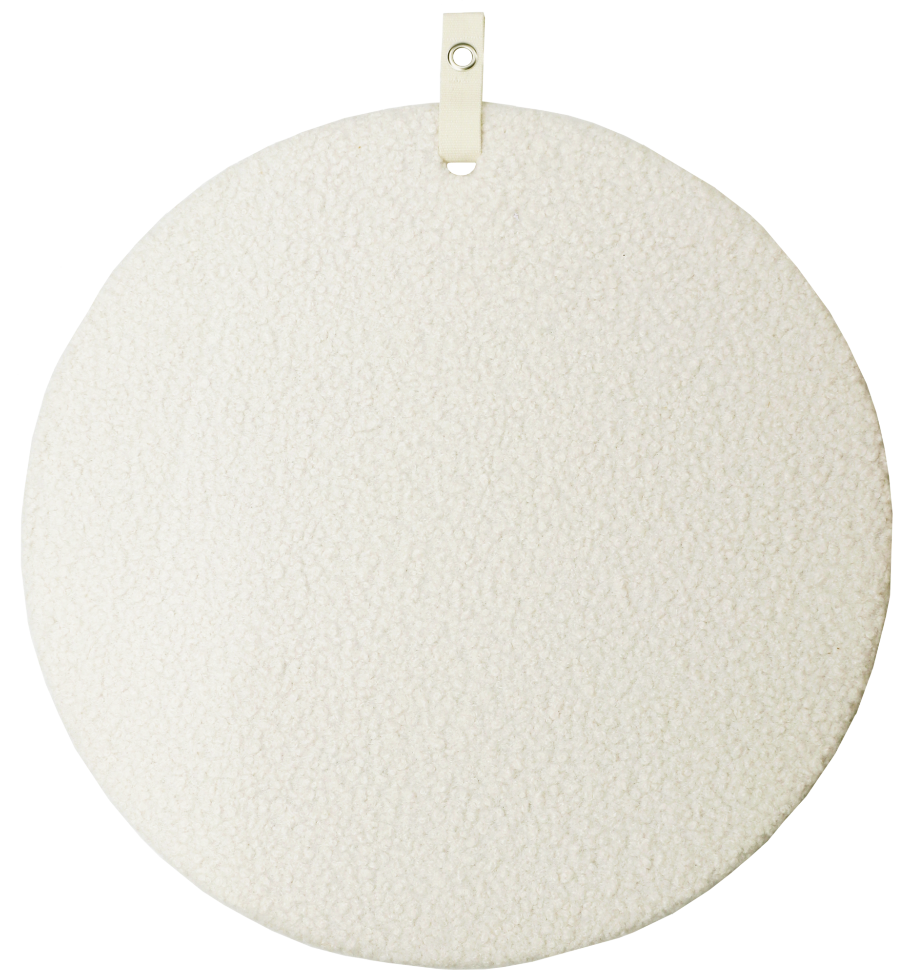 memo prikbord bouclé ecru d.60cm