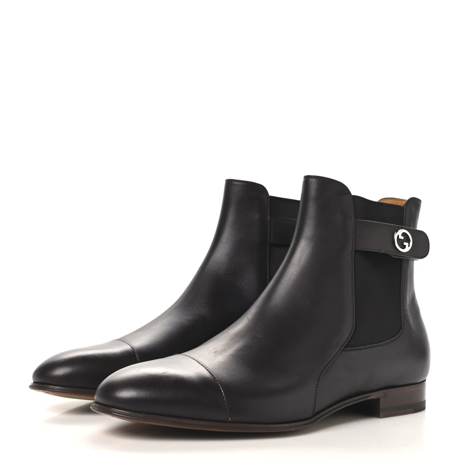 Calfskin Mens Blondie Chelsea Ankle Boots 8 Cocoa - Top Club