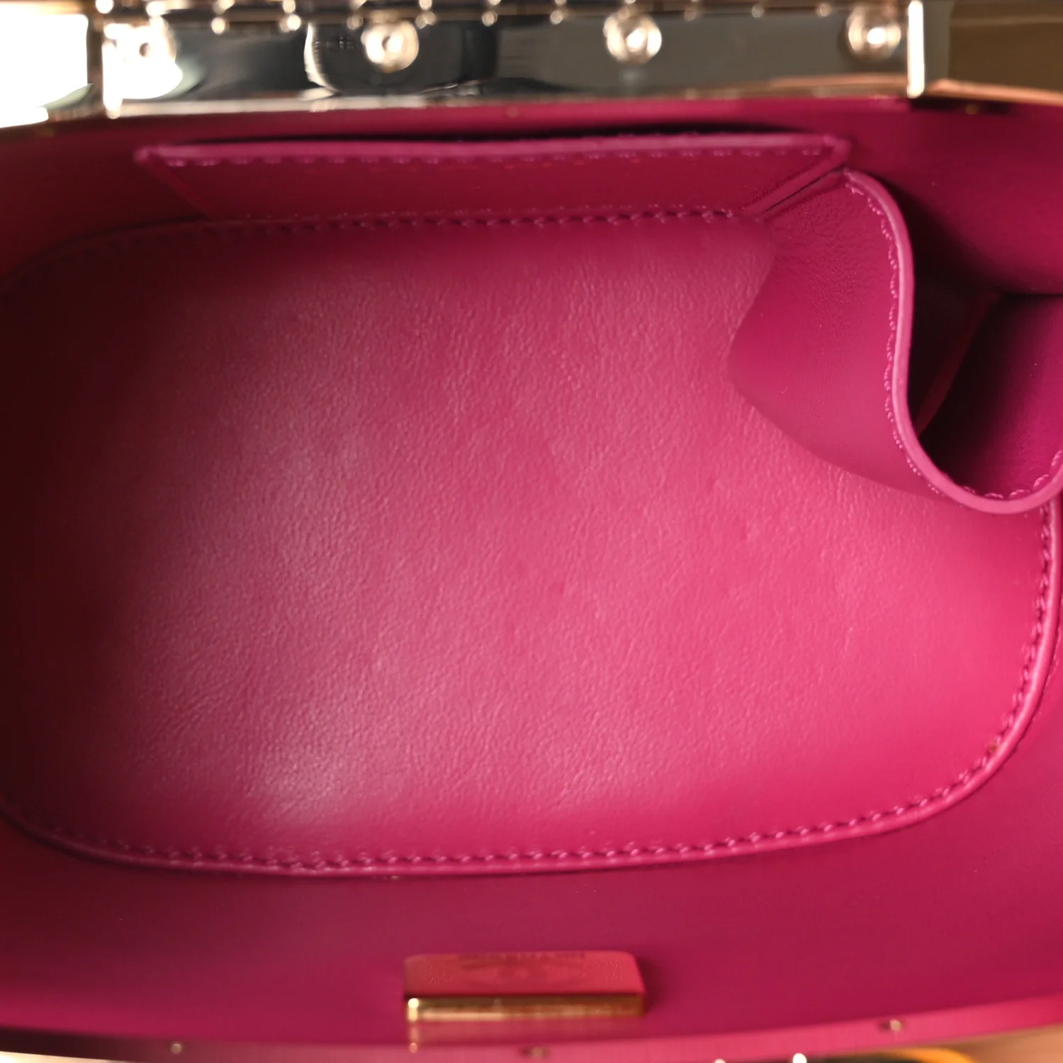 Tweed Quilted Small Vanity Case Fuchsia - Top Club