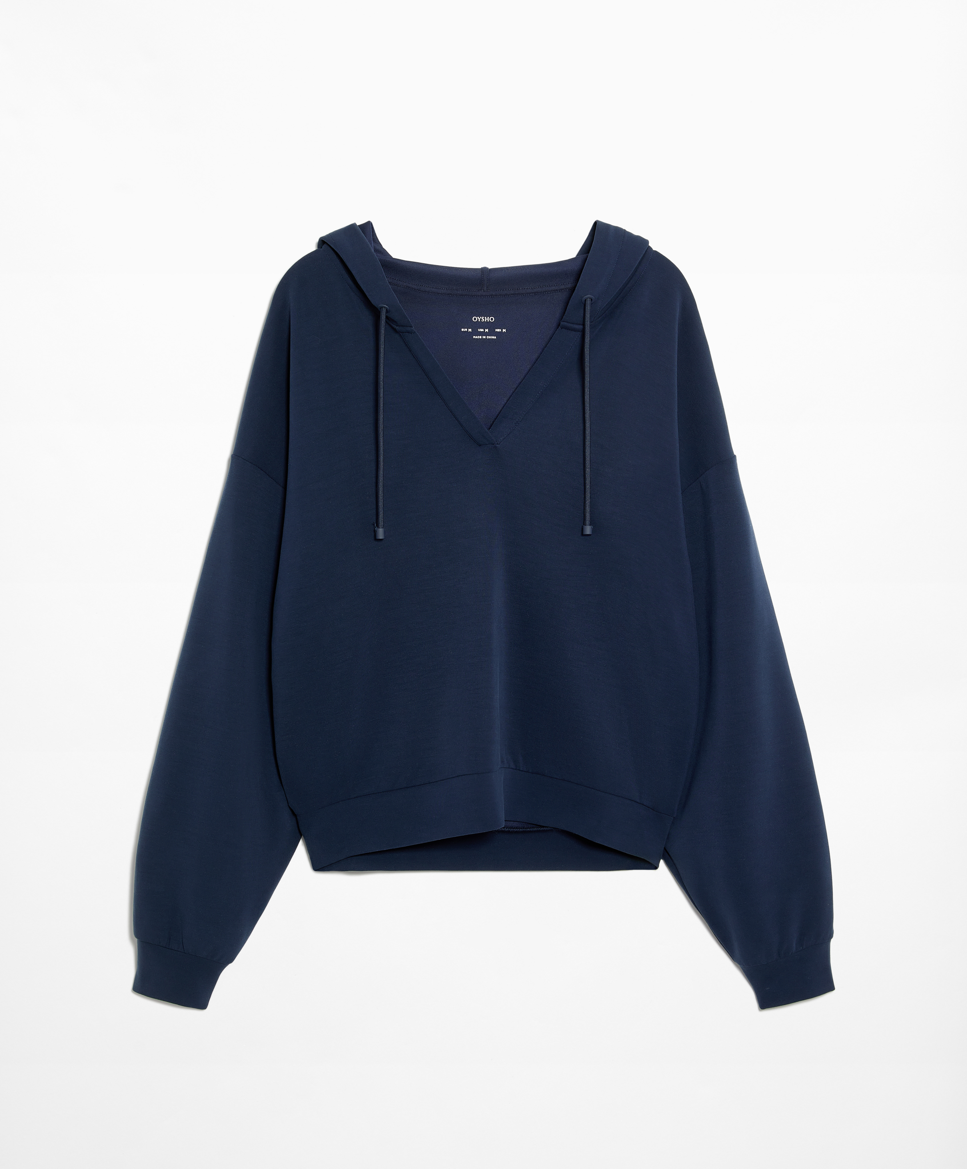 OYSHO V-neck sweatshirt with modal