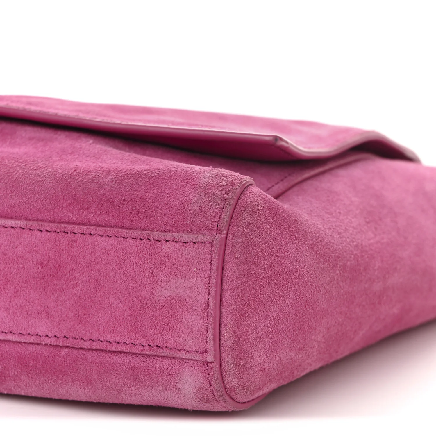 Smooth Calfskin Suede Medium Reversible Monogram Kate Satchel Rose Rubis - Top Club