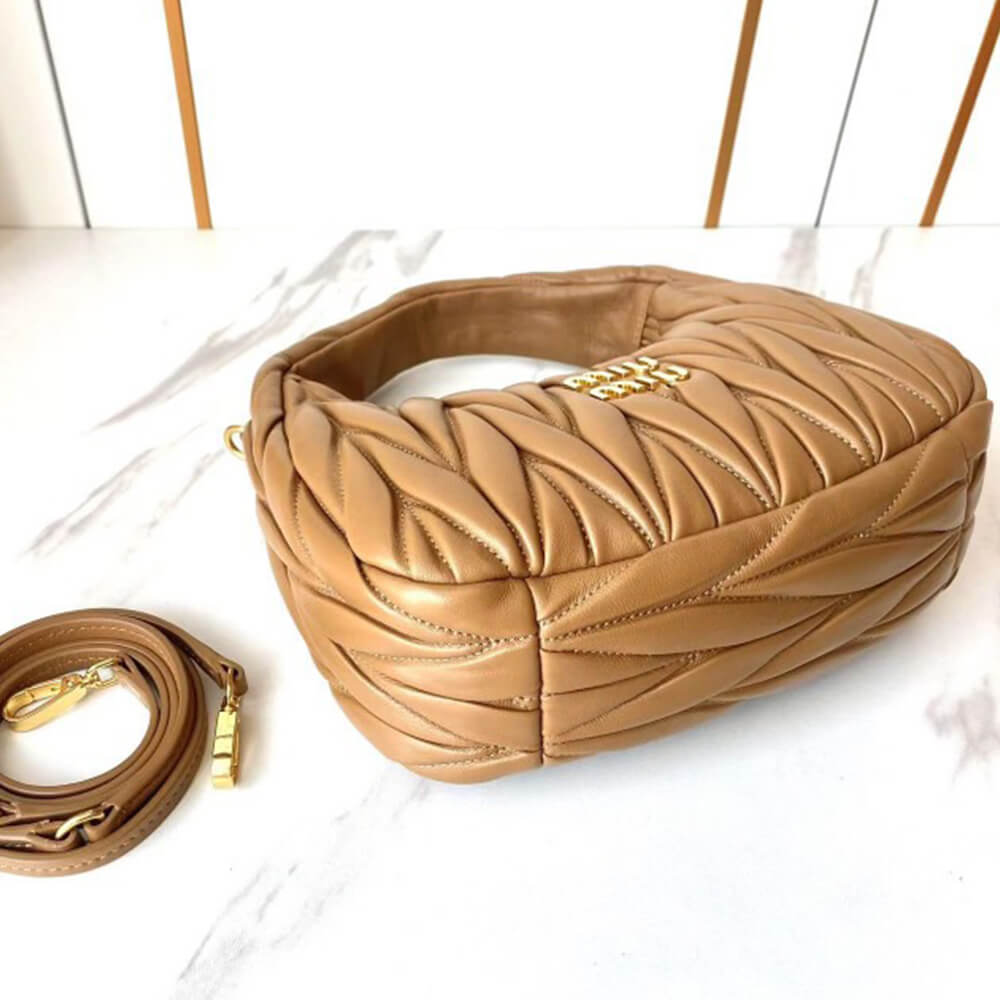 Small Wander matelasse nappa leather hobo bag(HIGH-END GRADE) - Top Club