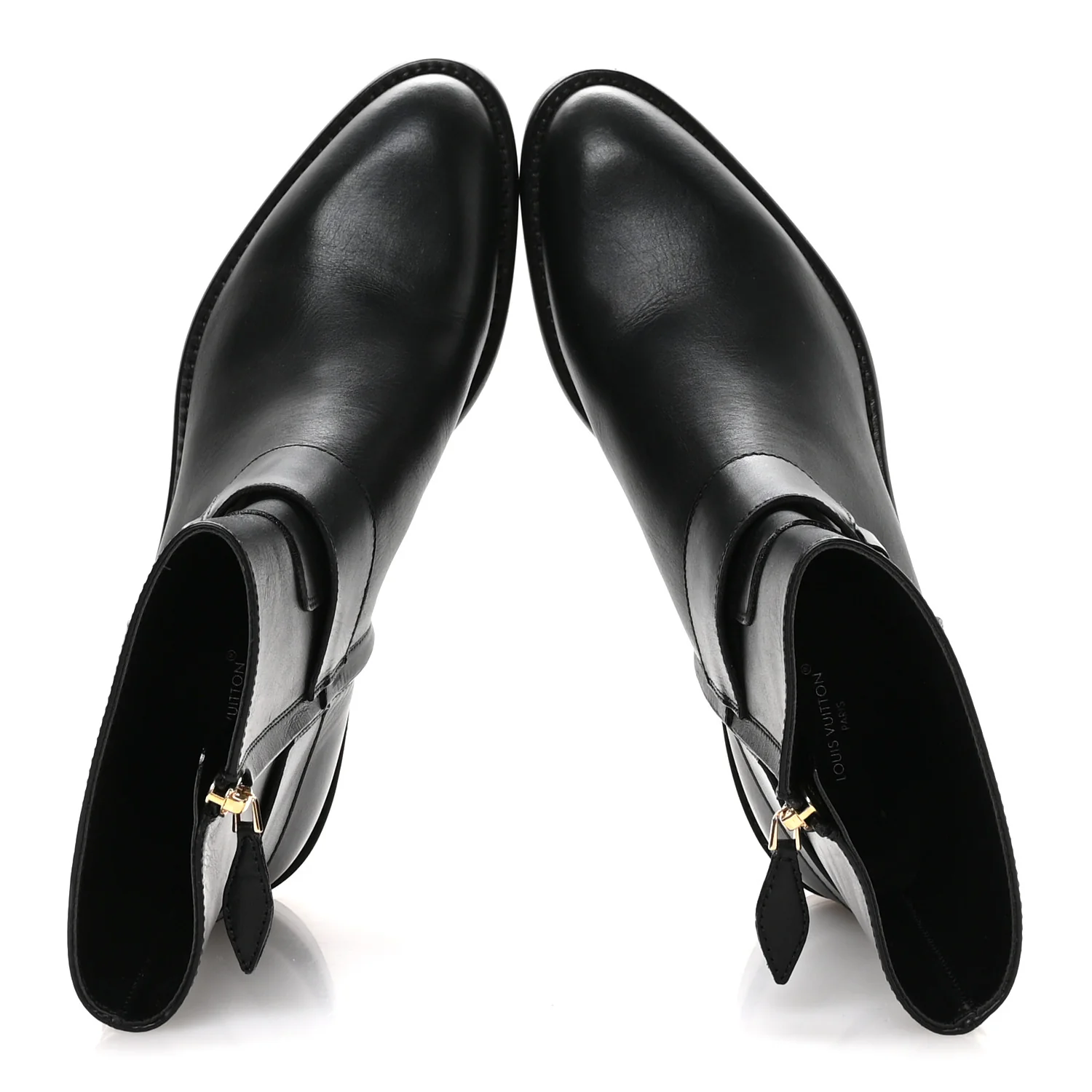 Calfskin Westside Flat Ankle Boots 39 Black