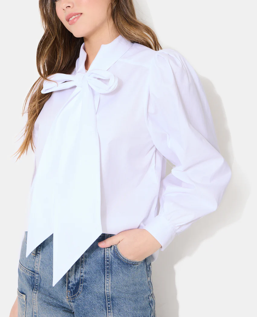 Pimkie Chemise col lavalière avec manches ballons