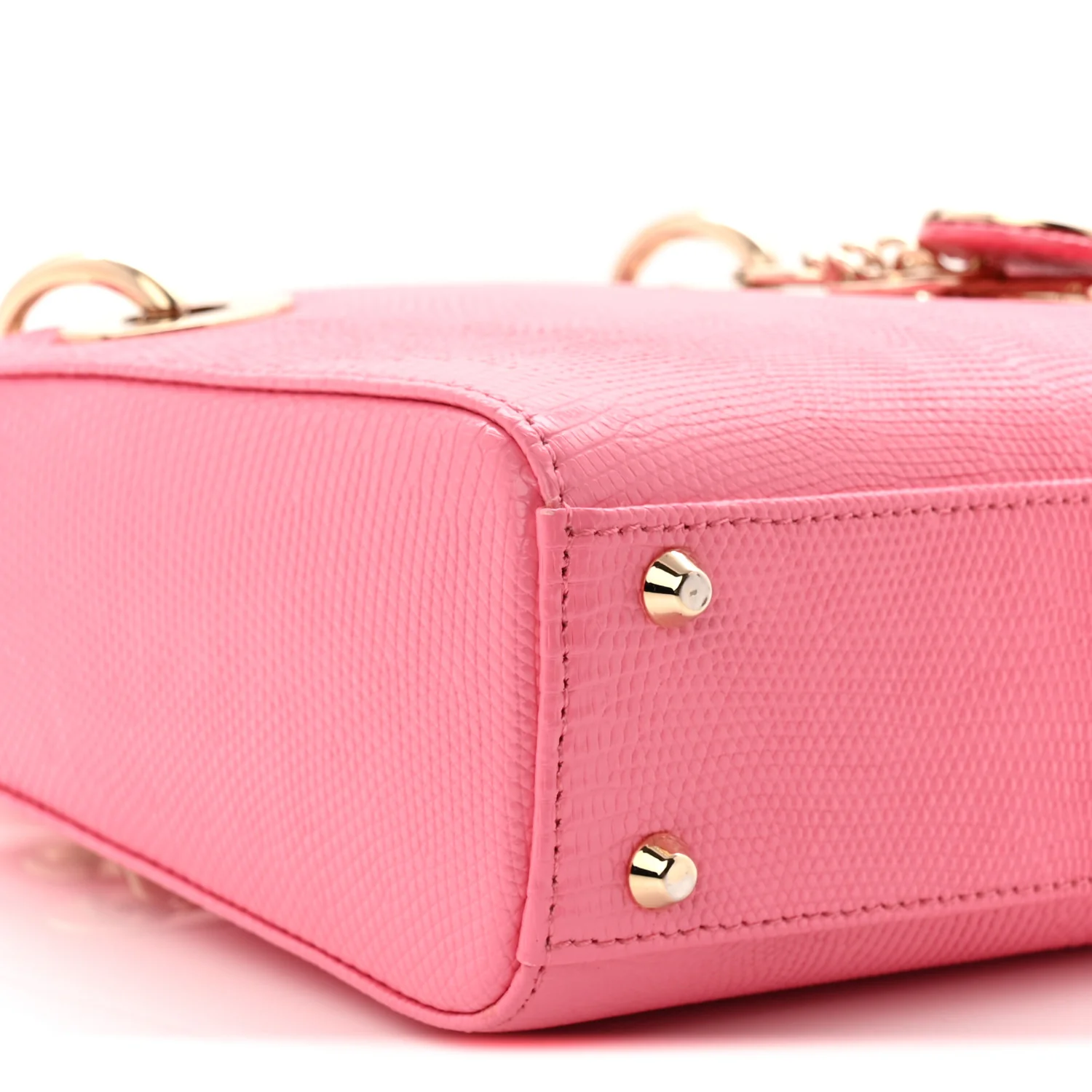 Lizard Mini Lady Dior Pink - Top Club