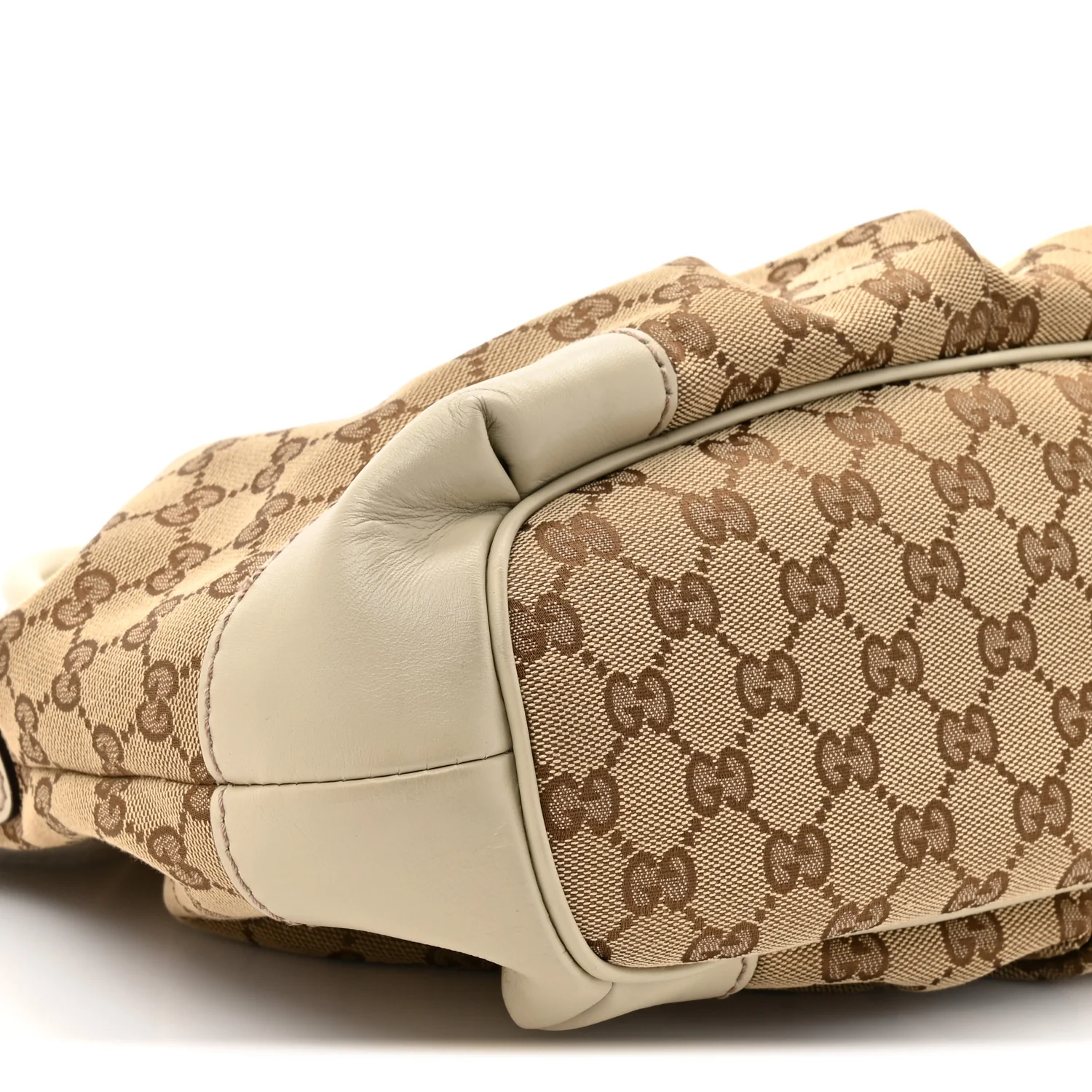 Monogram Margaux Calfskin Medium Sukey Top Handle Bag Beige Ebony Mystic White - Top Club