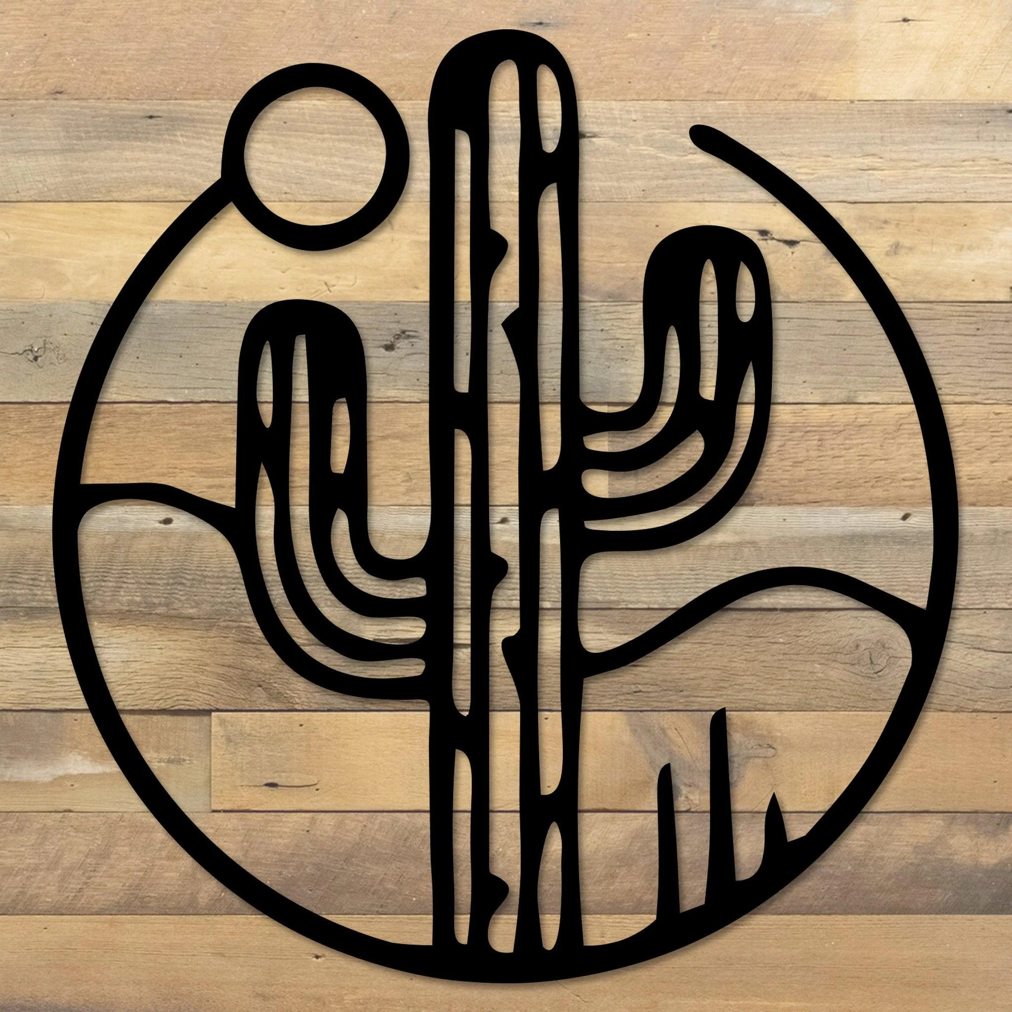 Round Desert Cactus Metal Wall Decor - Alvarez Pro Painting LLC