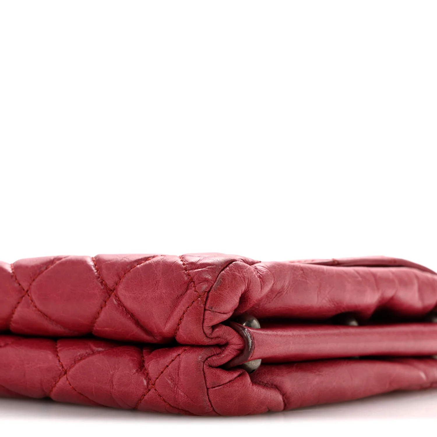 Glazed Calfskin Quilted Soft Boy Flap Red - Top Club