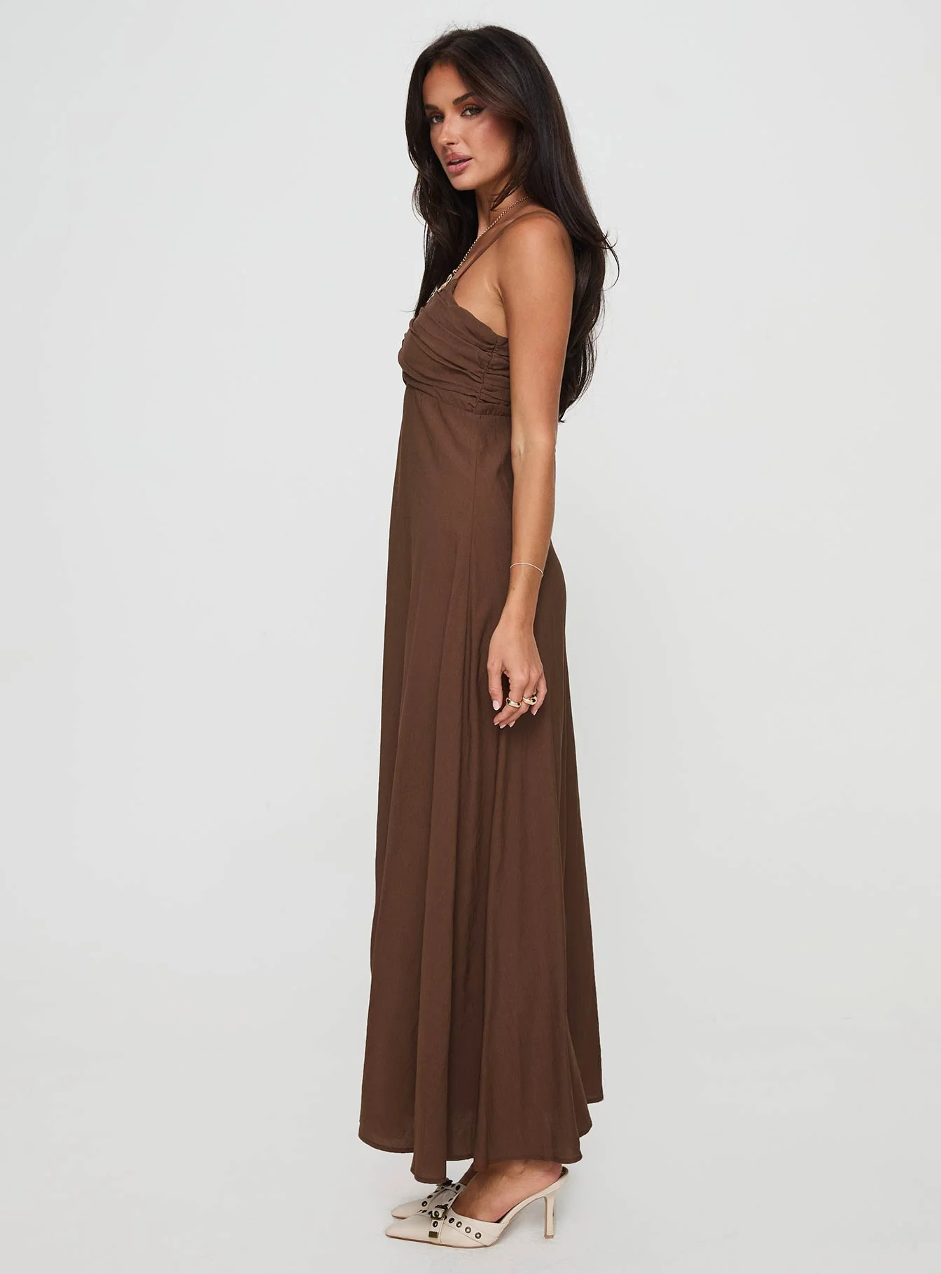 Neeka Maxi Dress Brown