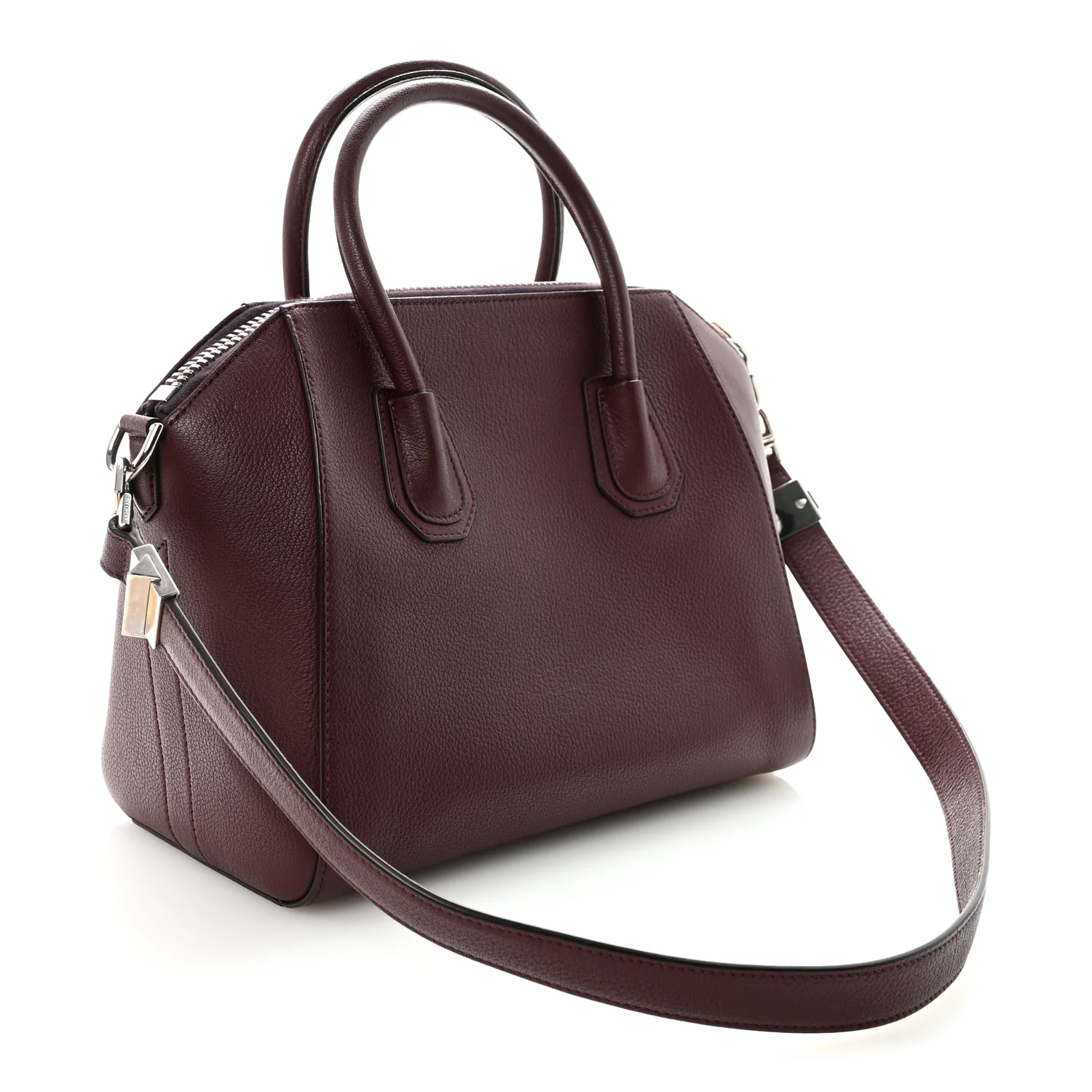 Sugar Goatskin Small Antigona Dark Purple - Top Club