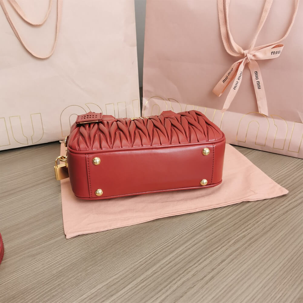 Matelasse nappa leather top-handle bag - Top Club