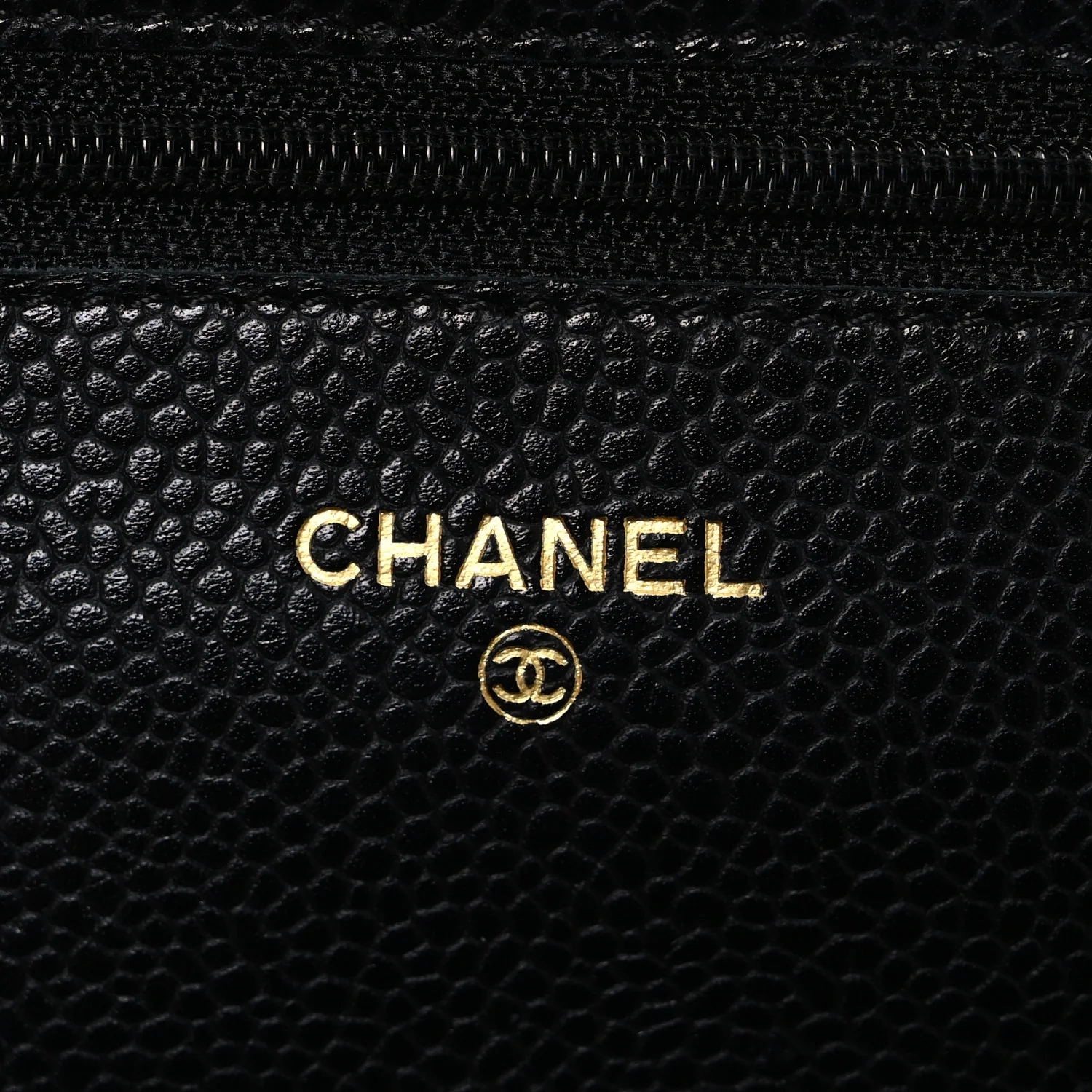 Caviar Quilted Wallet on Chain WOC Black - Top Club