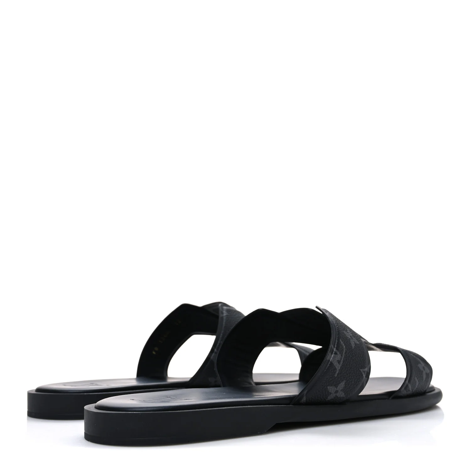 Monogram Eclipse Calfskin Mens LV Oasis Mules 12 Black - Top Club