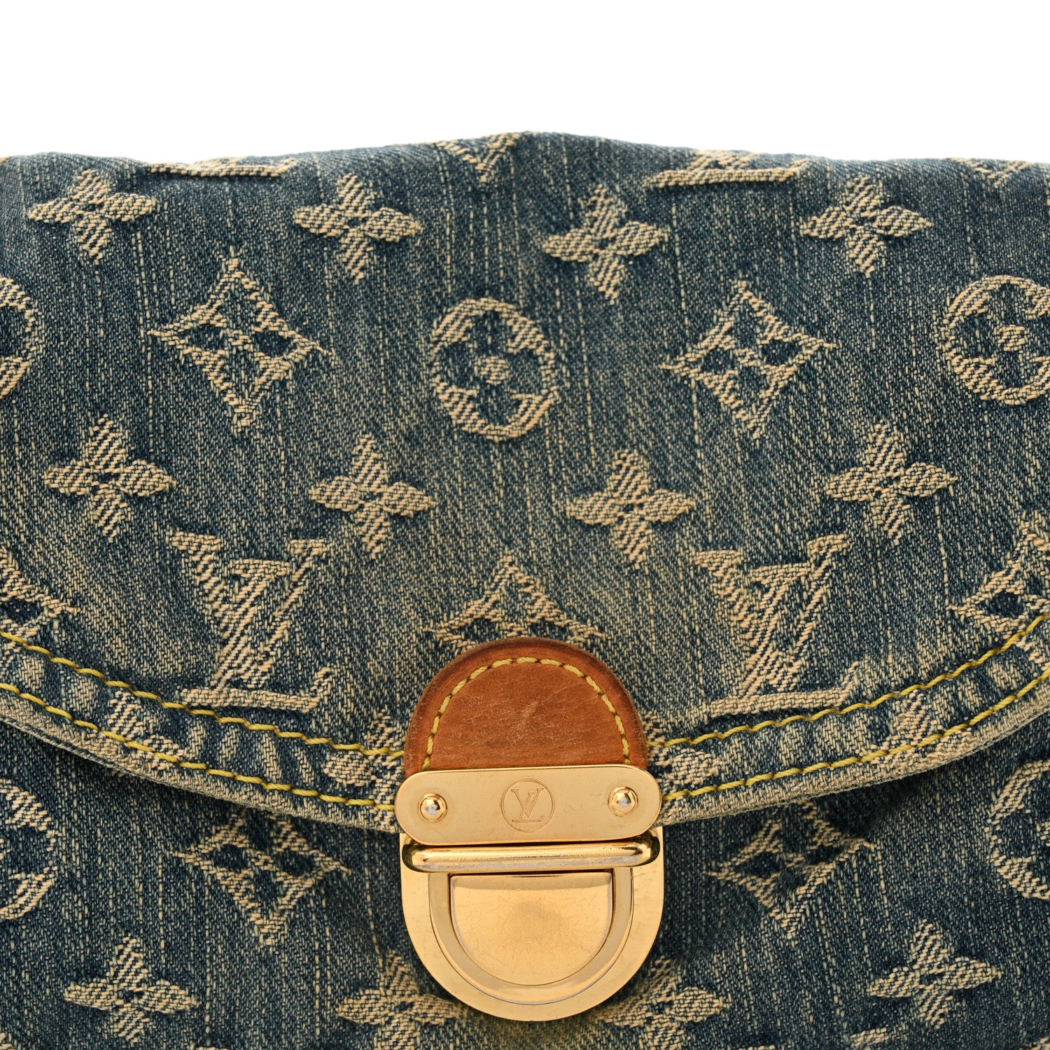 Monogram Denim Mini Pleaty Blue - Top Club