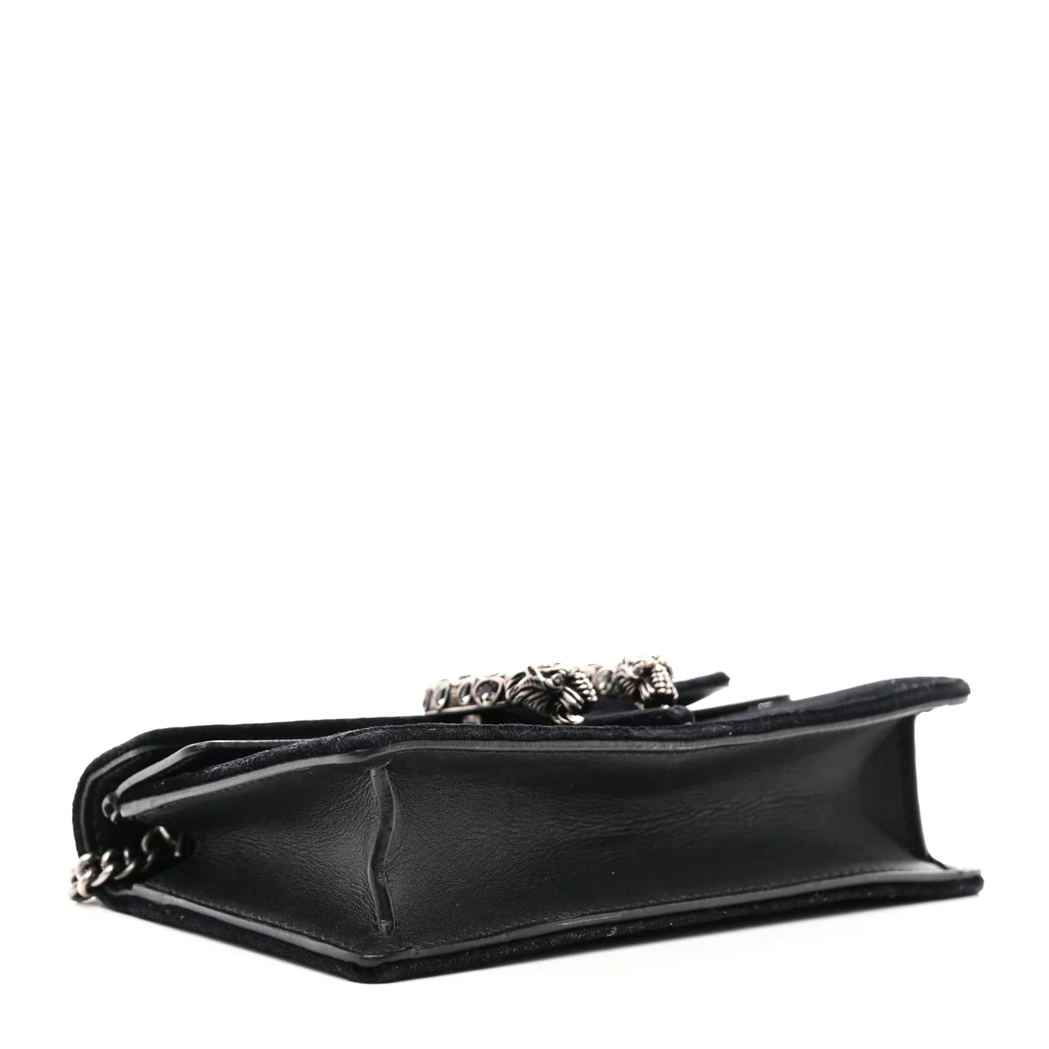 Suede Super Mini Dionysus Shoulder Bag Black - Top Club