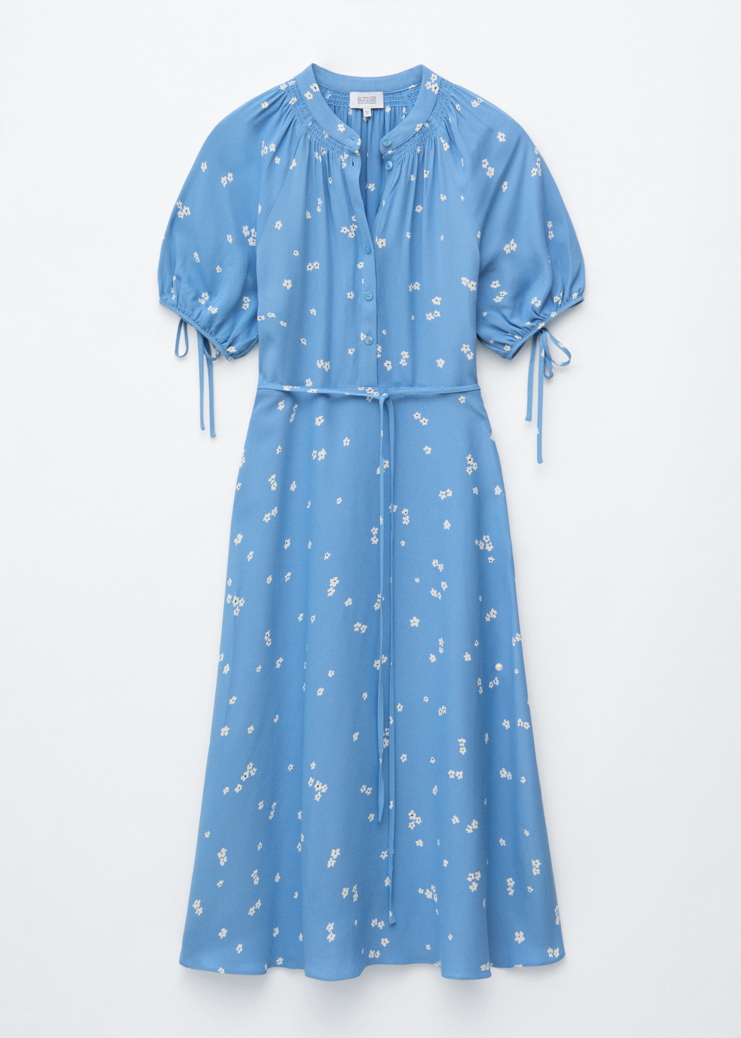 & Other Stories TIE-WAIST MIDI DRESS