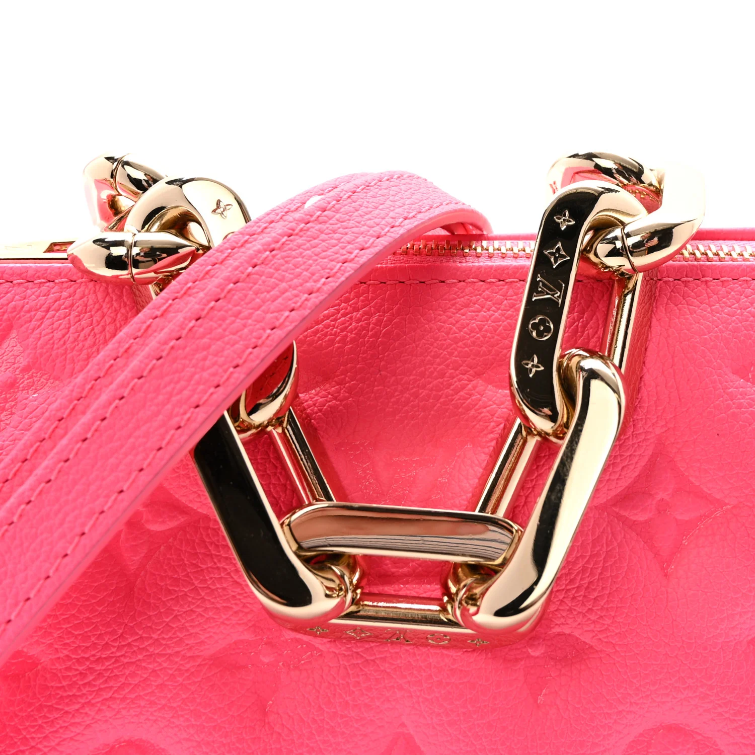 Calfskin Embossed Monogram Coussin BB Rose Fluo - Top Club
