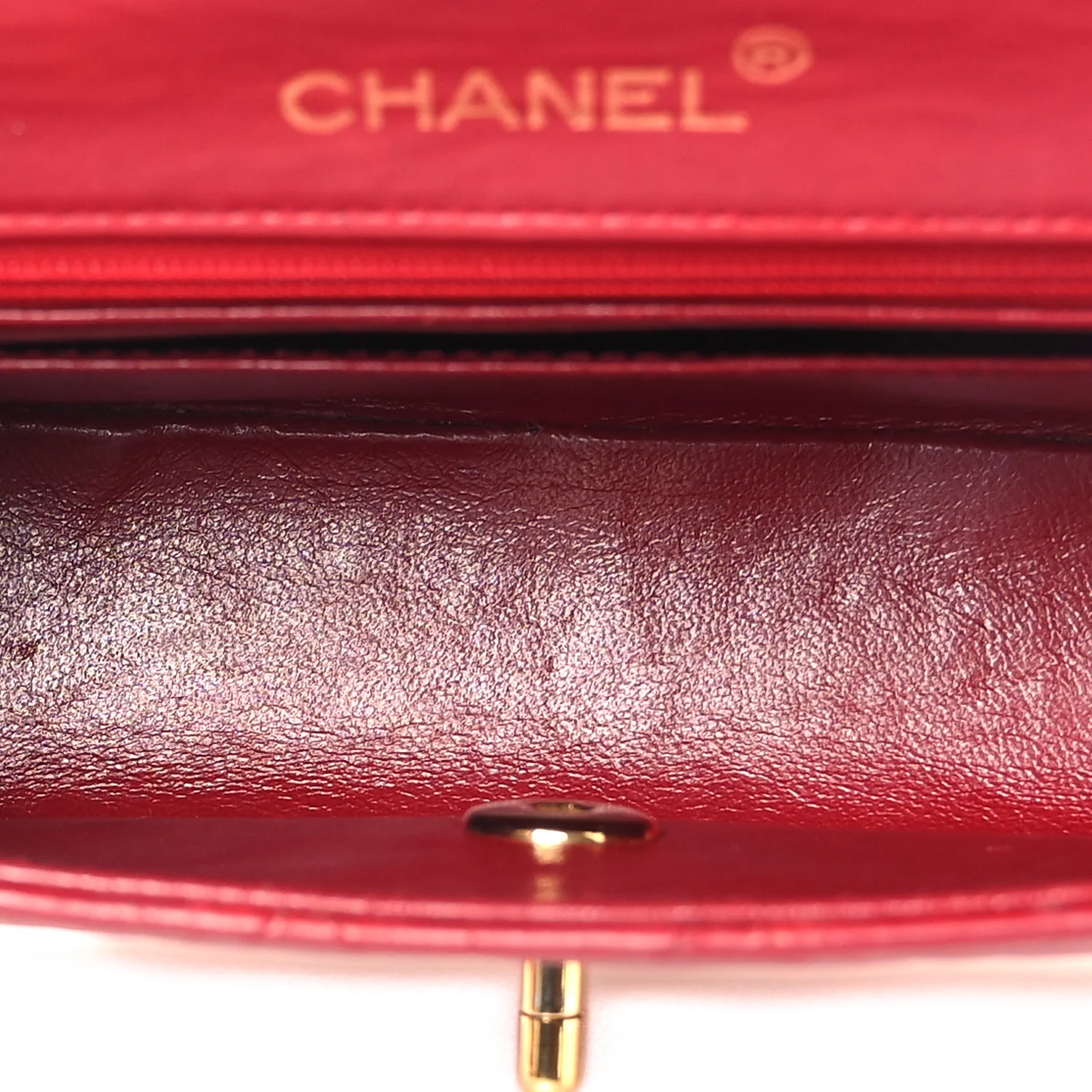 Lambskin Quilted Mini Square Flap Red - Top Club