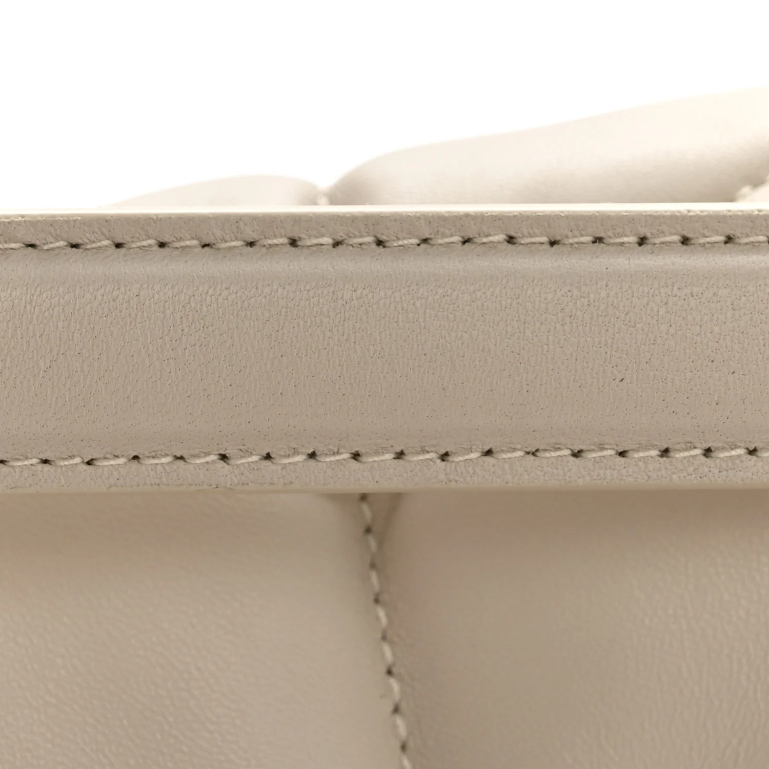 Lambskin Quilted Medium Loulou Puffer Monogram Chain Satchel Crema Soft - Top Club