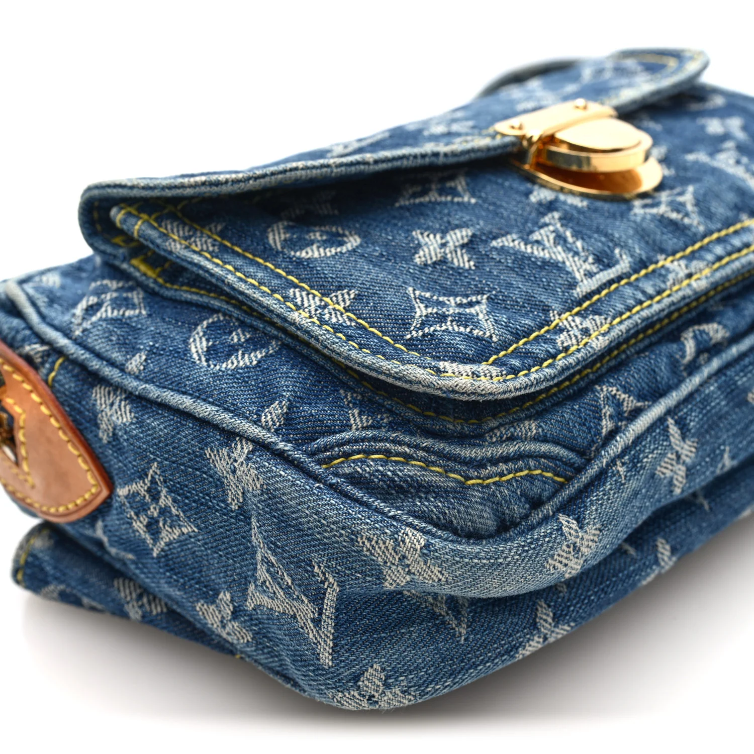 Monogram Denim Bum Bag Blue - Top Club