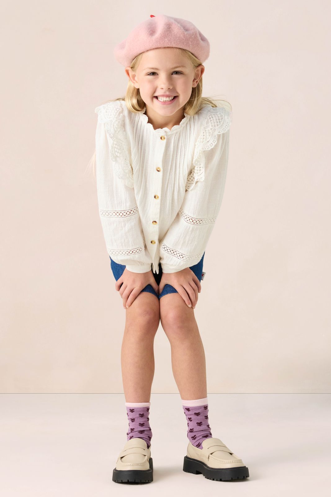 Witte blouse met kant