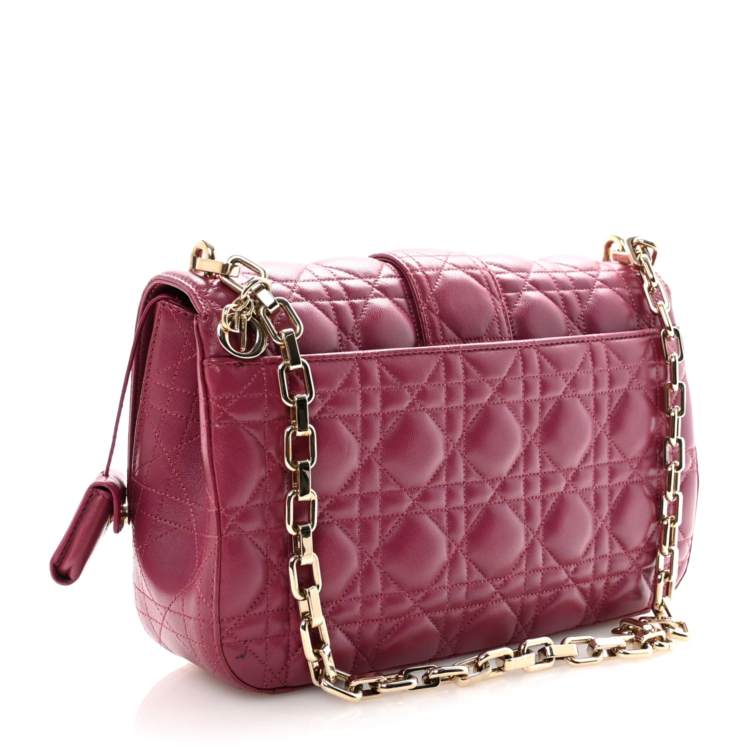 Lambskin Cannage Medium Miss Dior Flap Fuchsia - Top Club