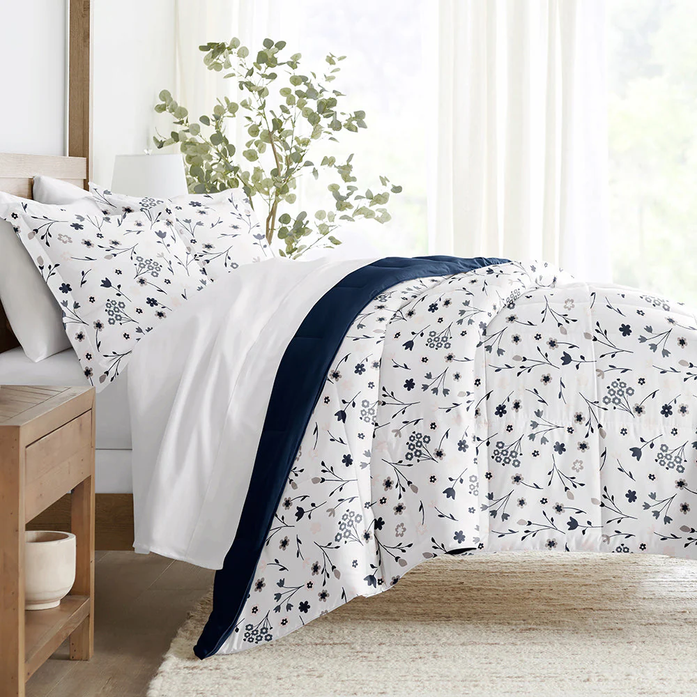 Forget Me Not Reversible Down-Alternative Comforter Set (Sale)