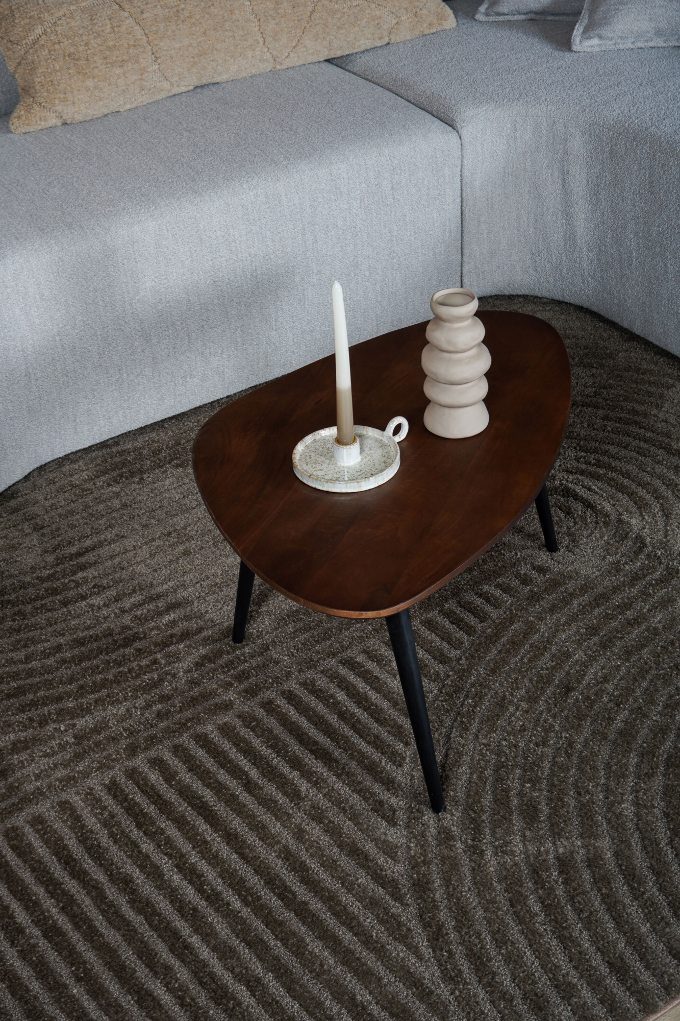 Vloerkleed Ella Brown Rond Ø280 cm