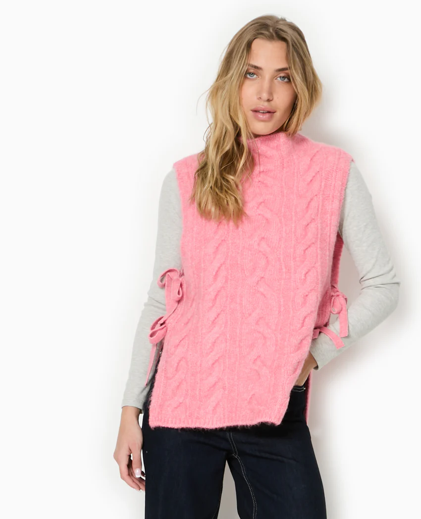 Pimkie Pull sans manches avec nouettes sur les côtés