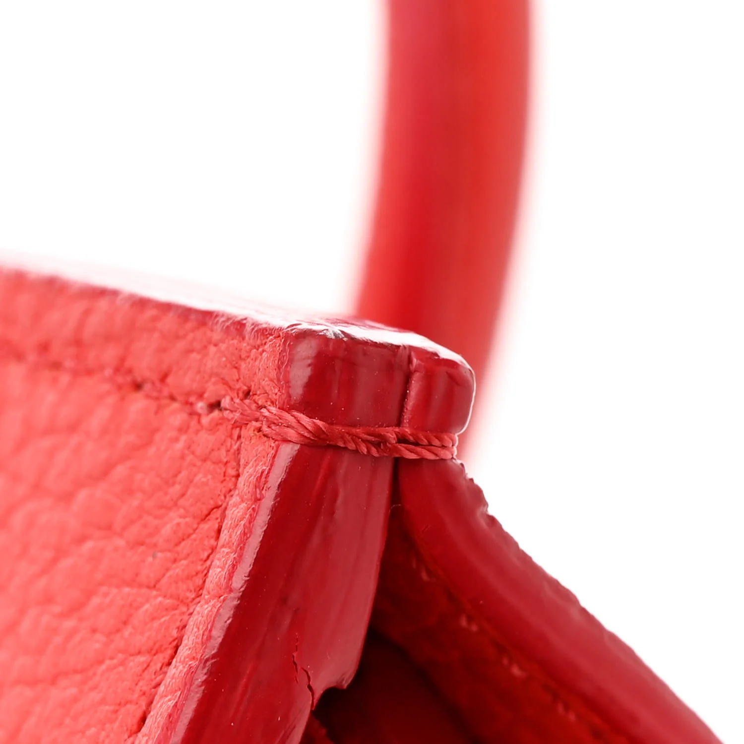 Crisped Calfskin Small Tie Knot Tote Vermillion - Top Club
