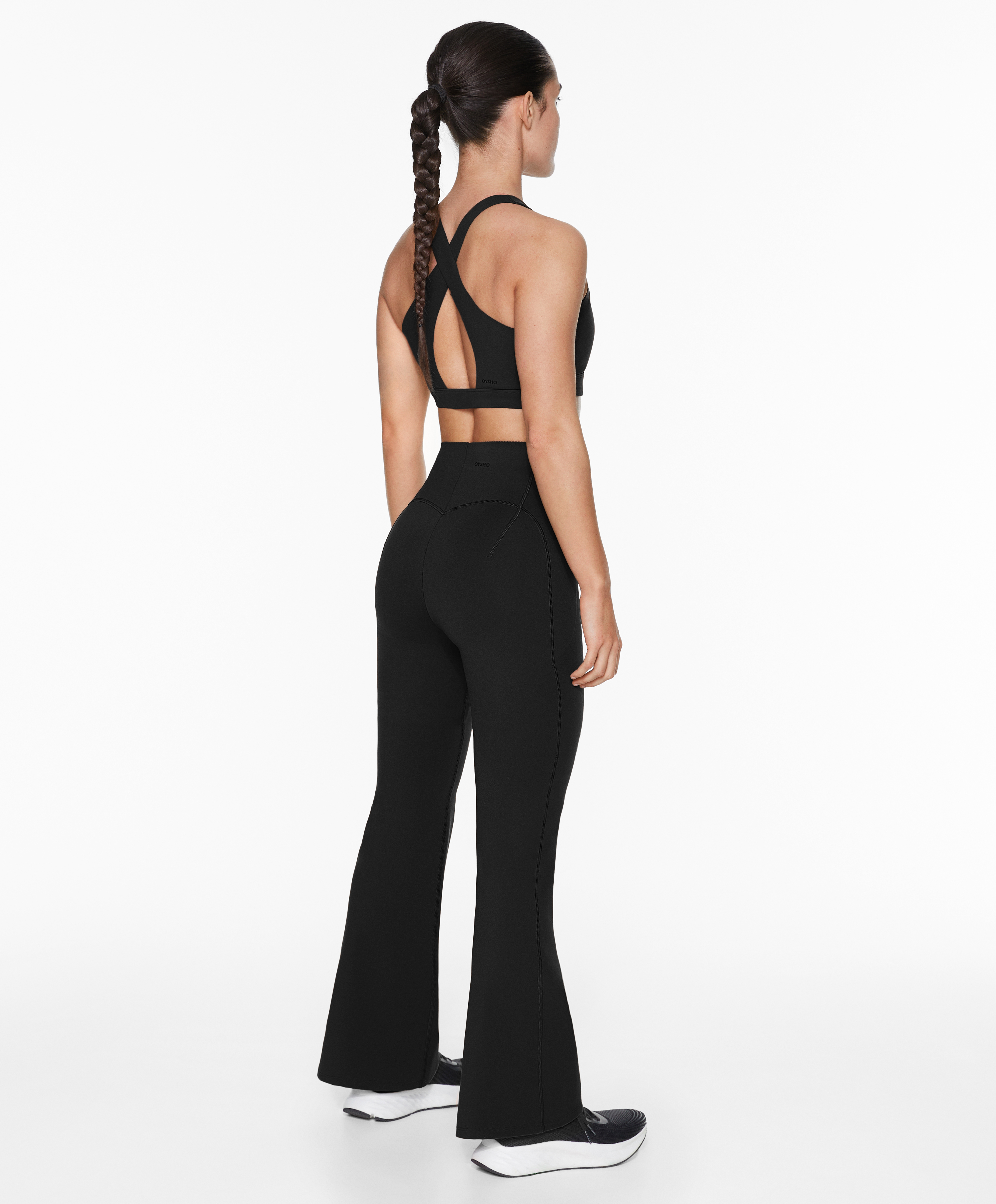 OYSHO Raise up compressive flare trousers