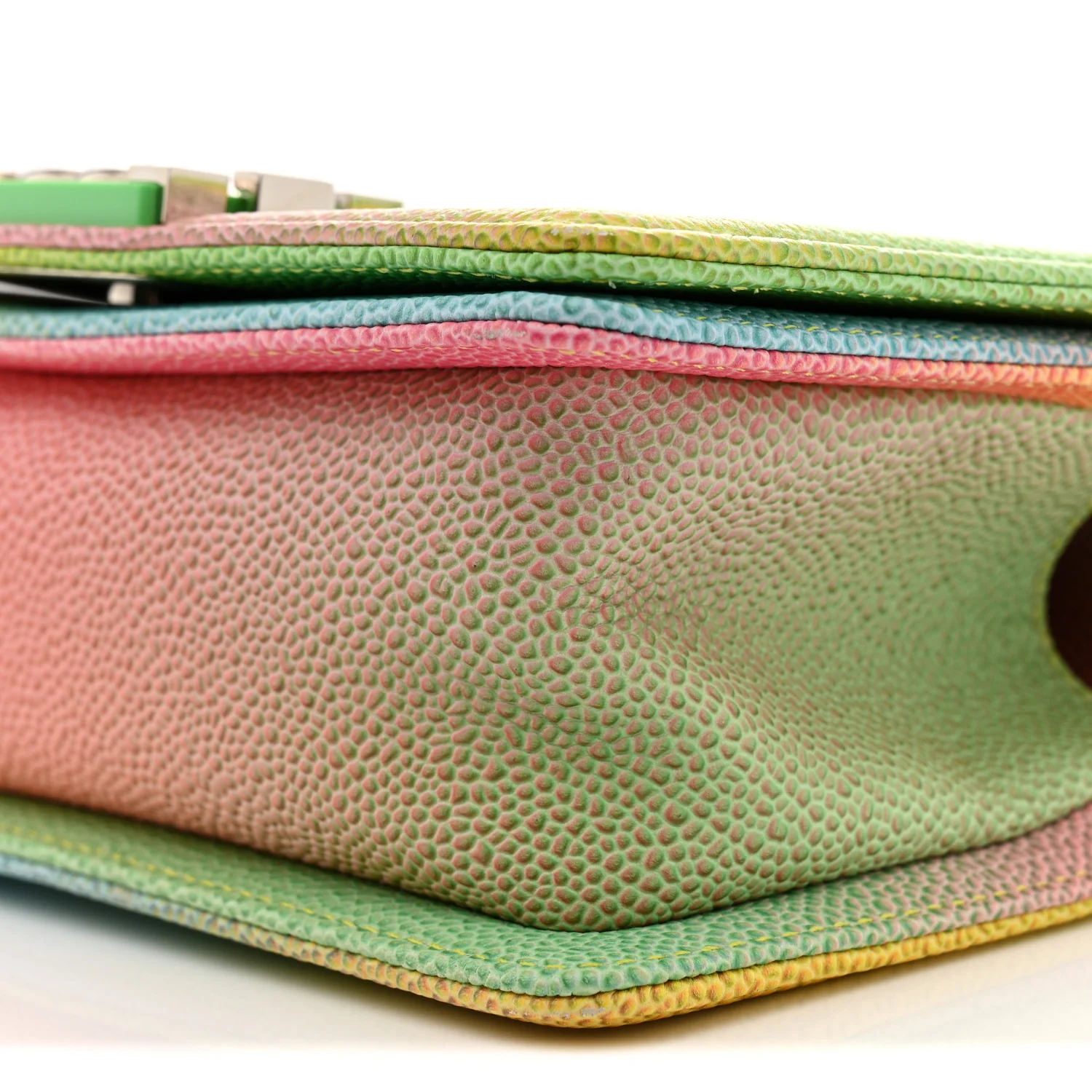 Caviar Quilted Small Cuba Rainbow Boy Flap  Multicolor - Top Club
