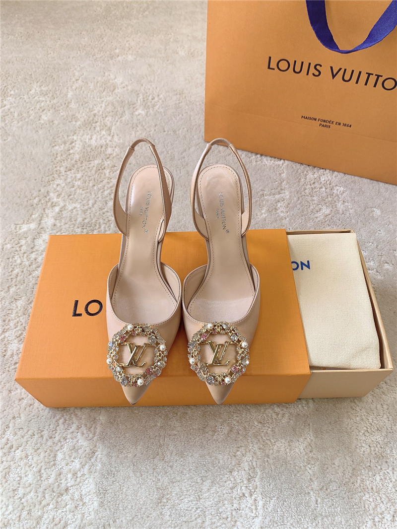 louis vuitton LV silk diamond buckle high heels - Sneaker Replica Workshop