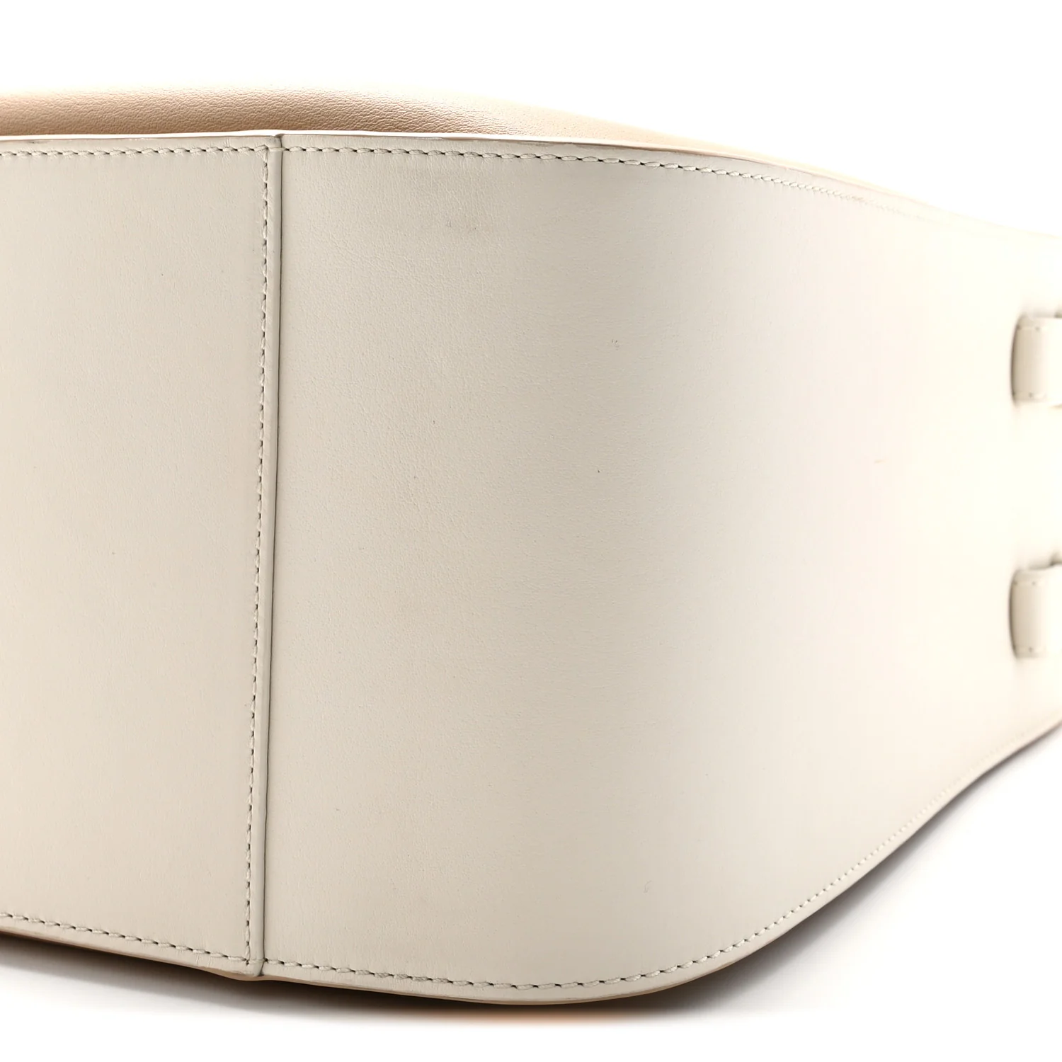 Calfskin Small Hammock Shoulder Bag Sand White - Top Club
