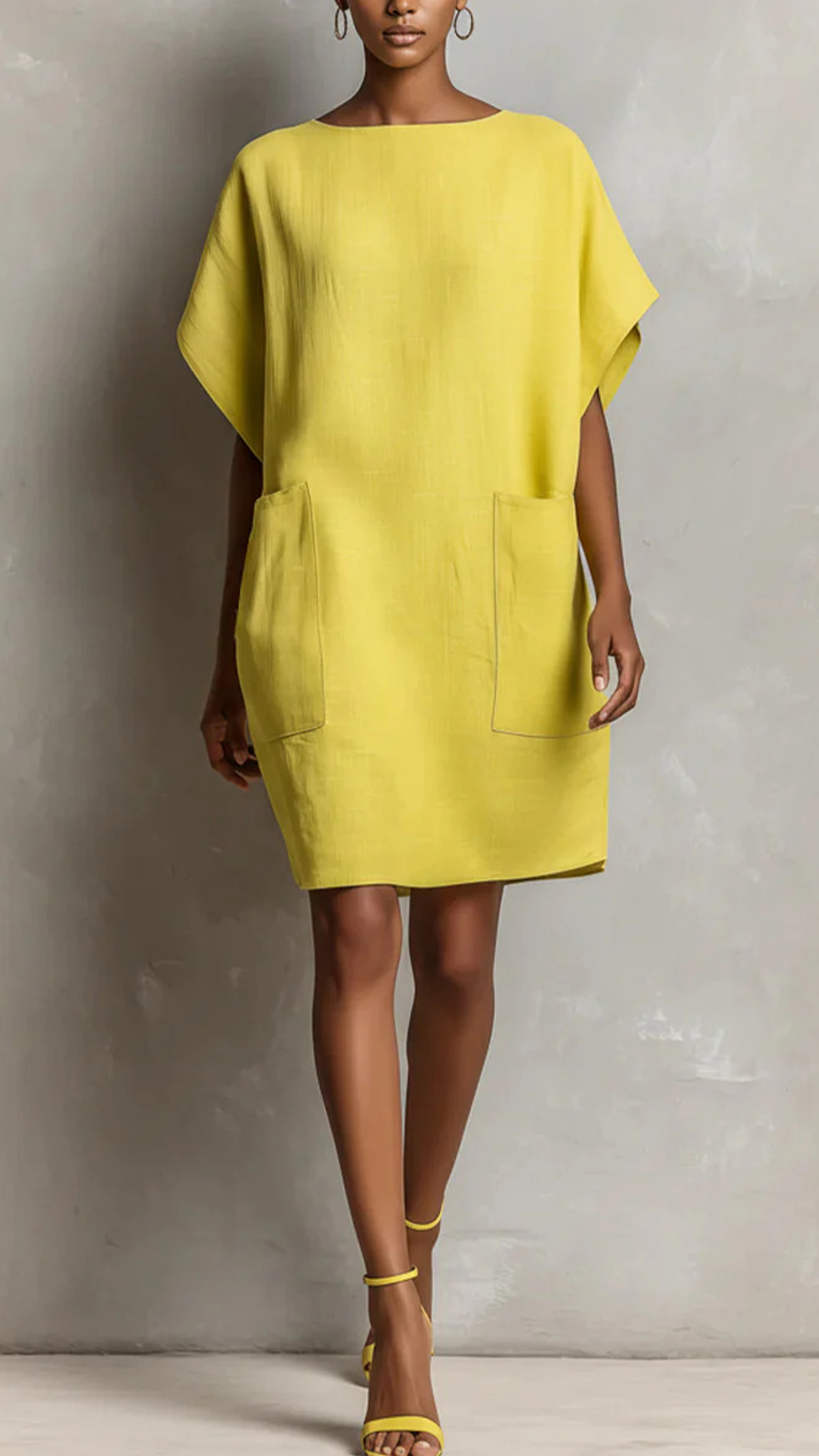 Women's Cotton-Blend Boat Neck Straight Dress - Nordfashionstorm - Women's Clothing, Fashion for You - Nordfashionstorm.com