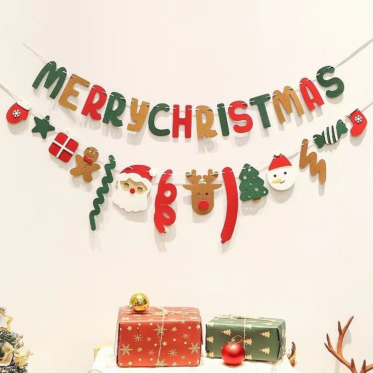 Santa Clause Snowmen Jingle Men Photo Props Hanging Background Wall Scene Layout Decorations for Christmas Decorations