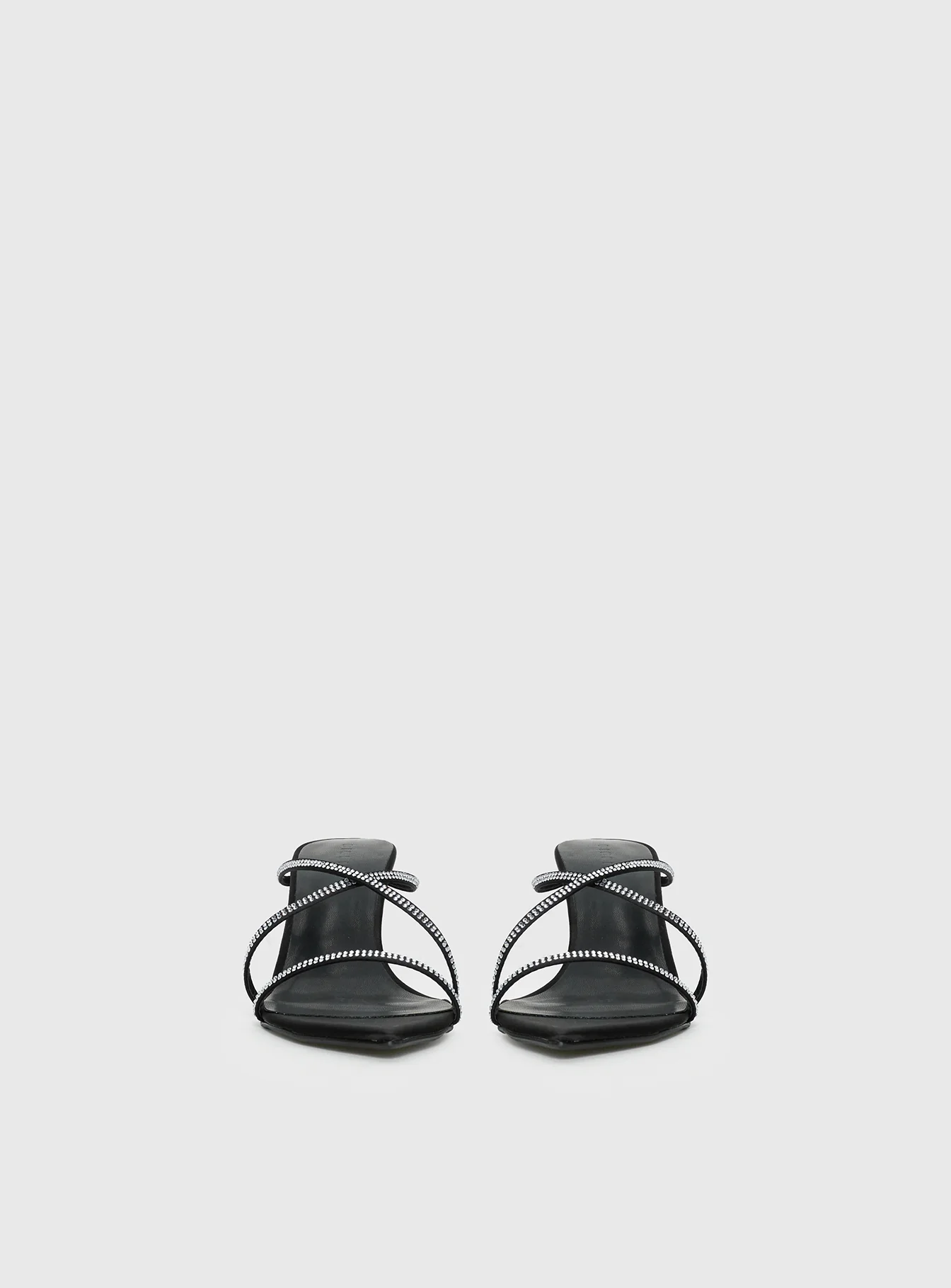 Billini Effy Heels Black Satin Diamante