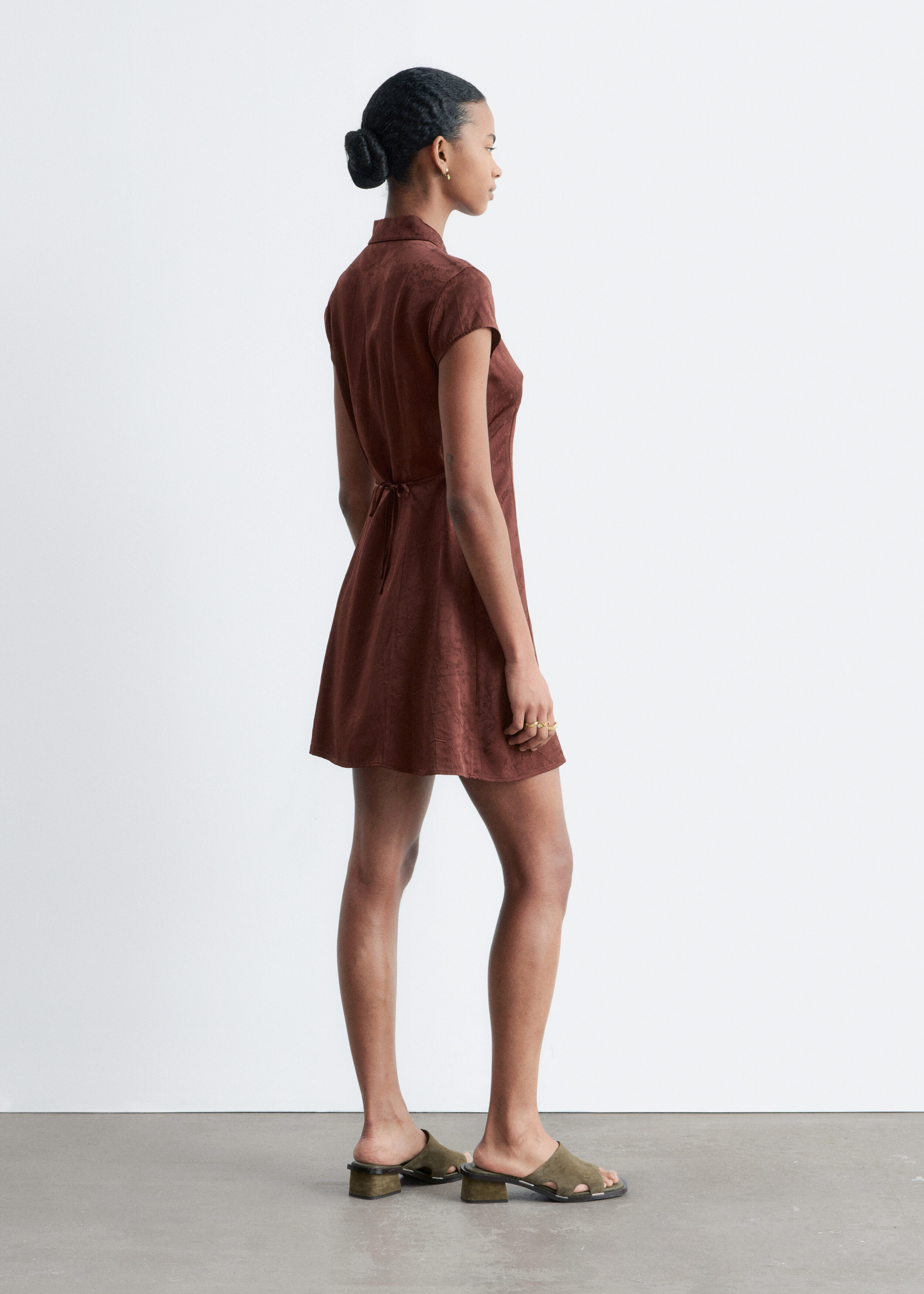 & Other Stories JACQUARD MINI SHIRT DRESS