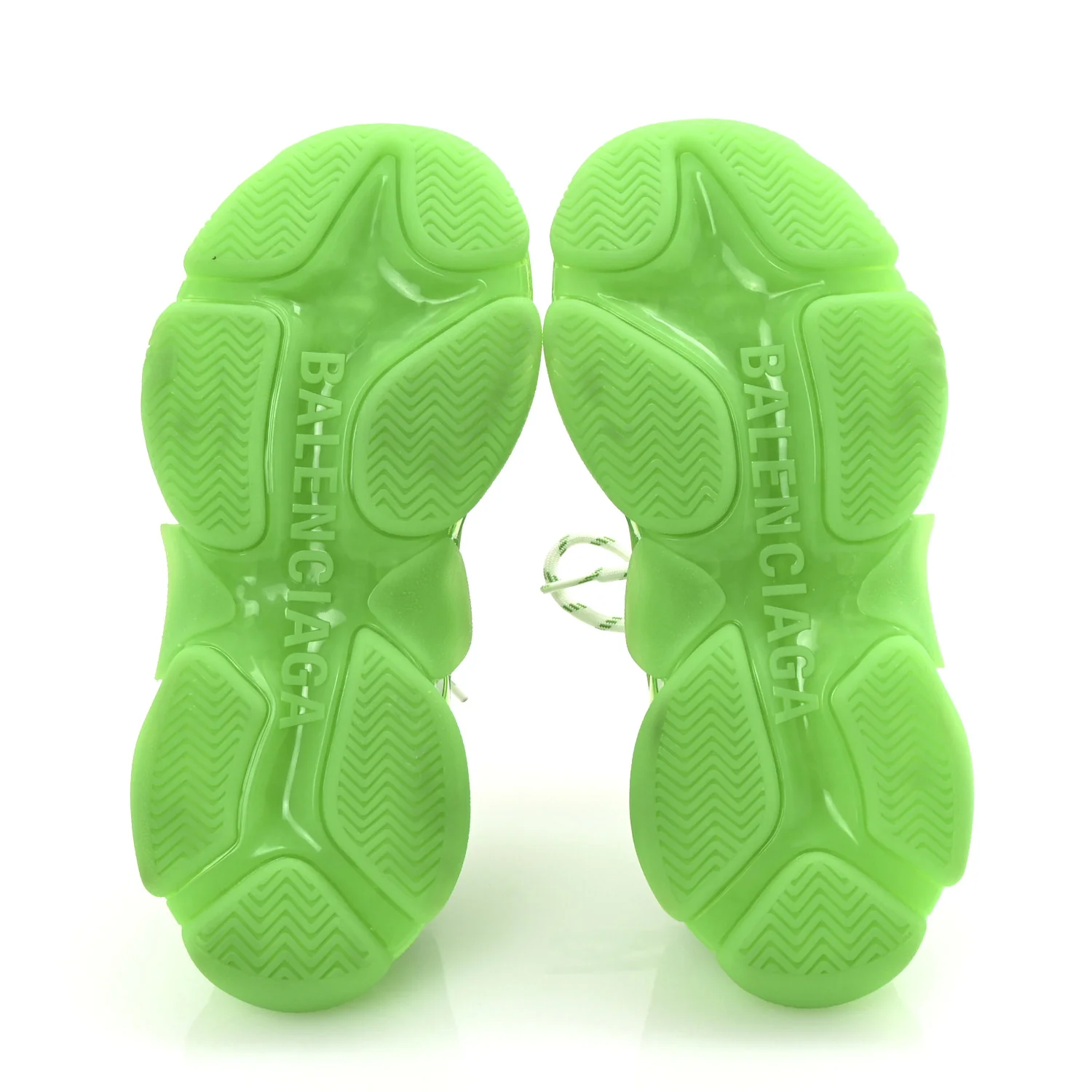 Fabric Mesh Clear Sole Womens Triple S Sneakers 36 Fluo Green - Top Club