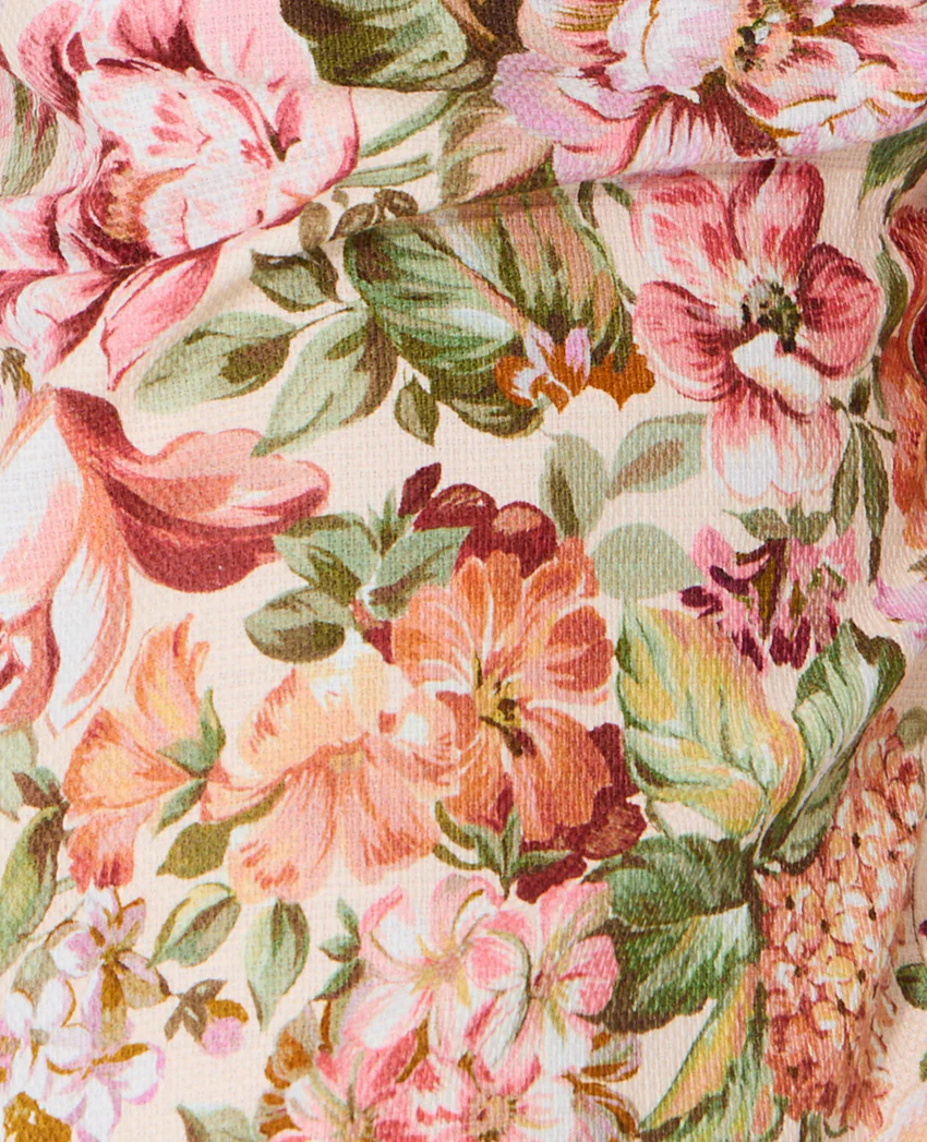 Pimkie Pantalon droit motif fleurs façon tapisserie