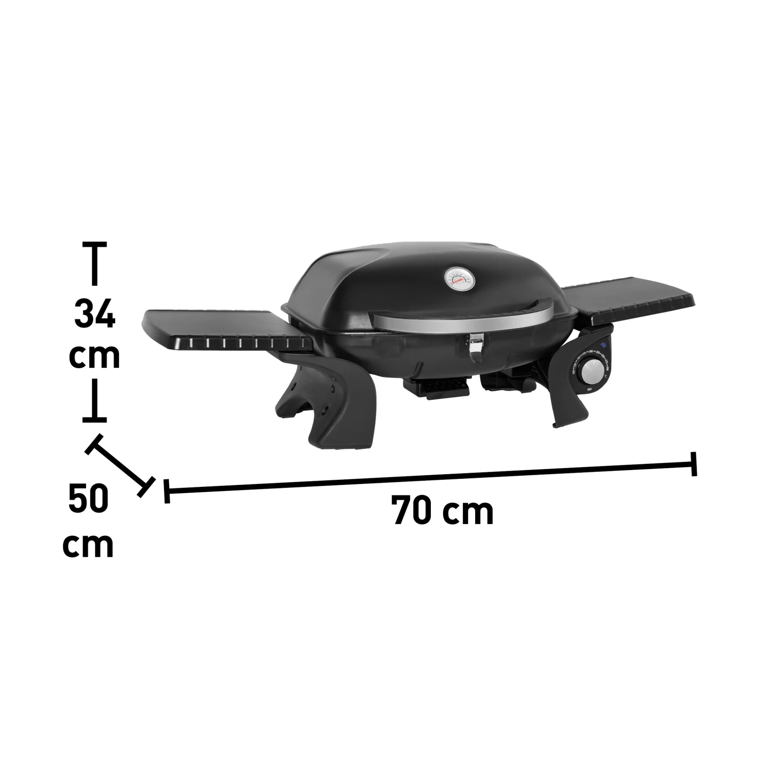 Barbecue elettrico Jamestown EQ01 2200 W nero 37,5x50 cm