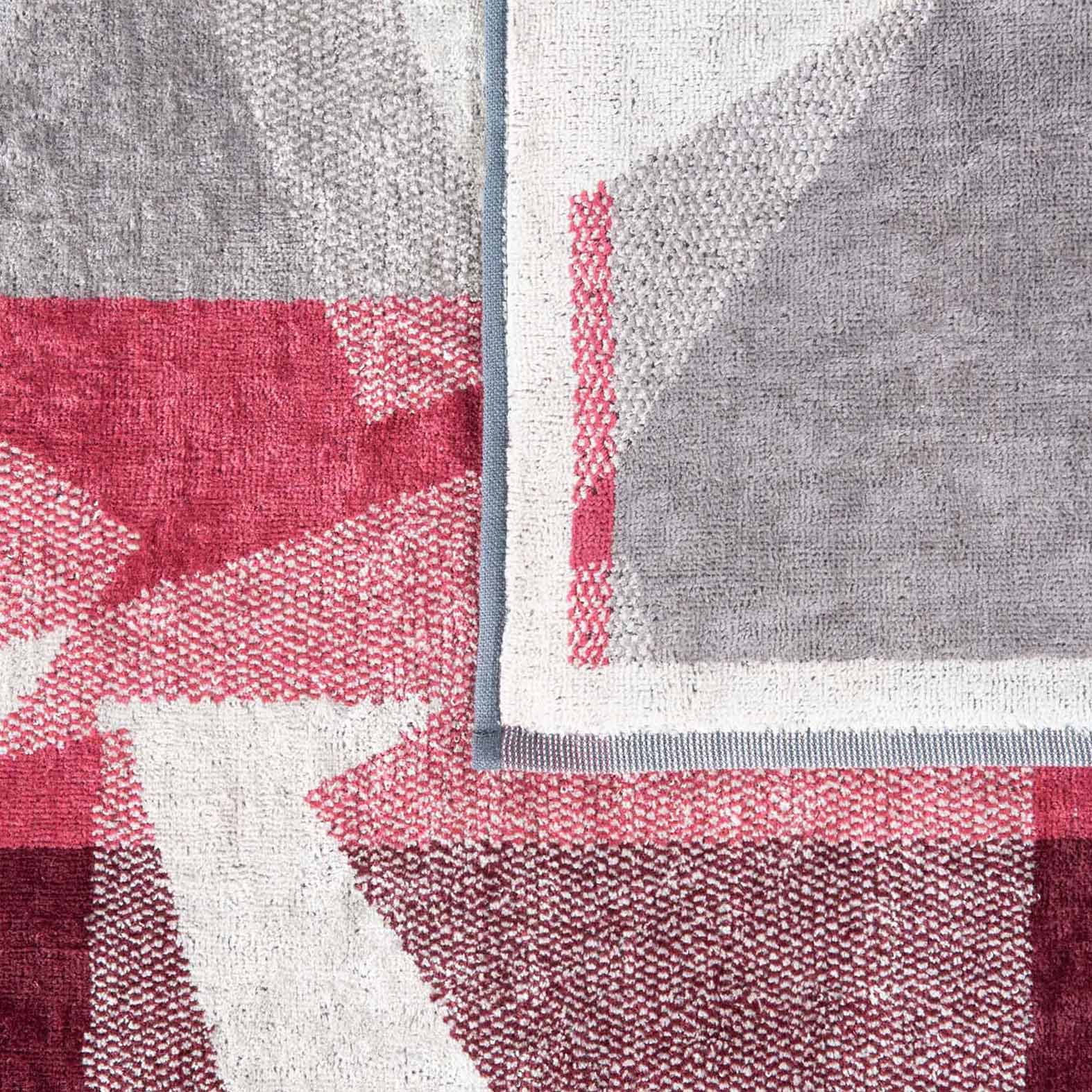 Asciugamano Con Ospite In Spugna Washington 40X60+60X100 Bordeaux Carrara