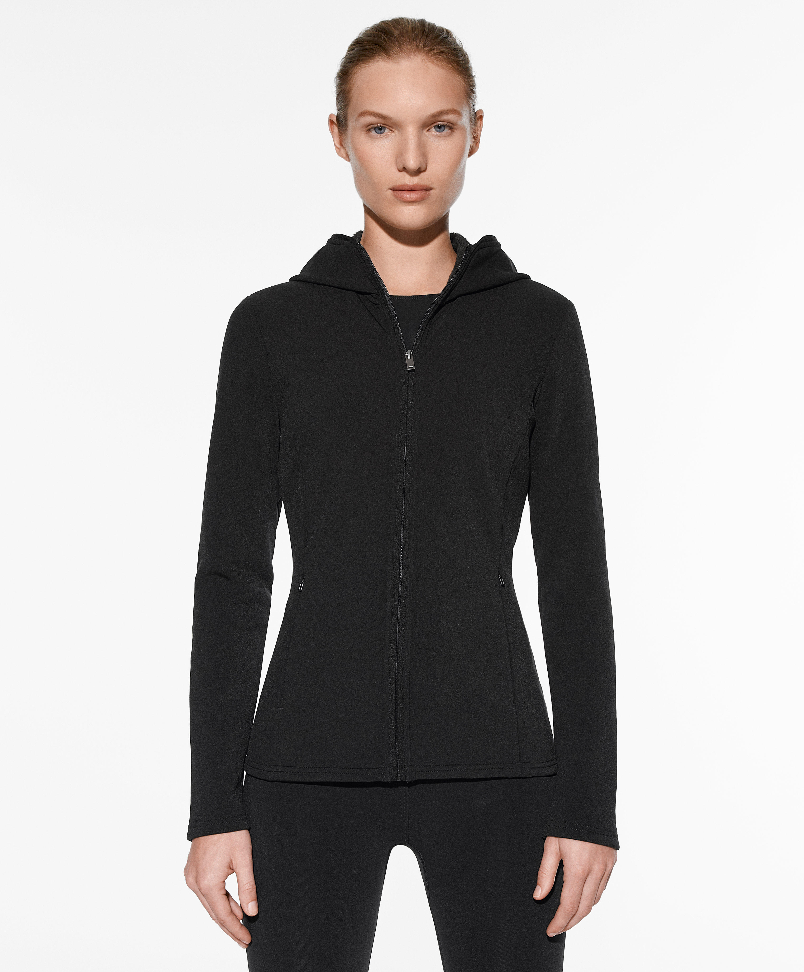 OYSHO Super-extra-warm seamless hooded technical jacket