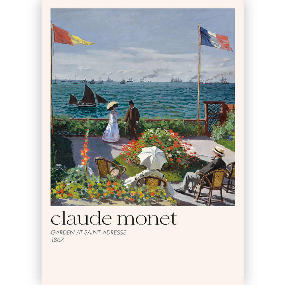Poster Claude Monet Terras in Sainte-Adresse 70x100 cm