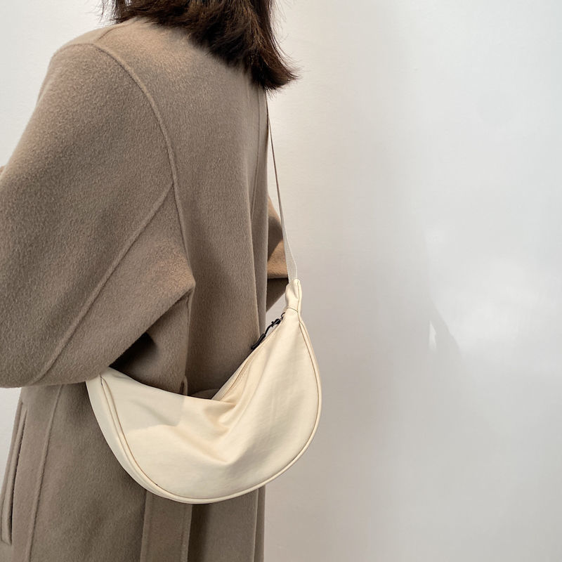 Nylon crossbody bag for women 2024 new trendy dumpling bag lightweight small shoulder bag underarm bag single shoulder canvas bag