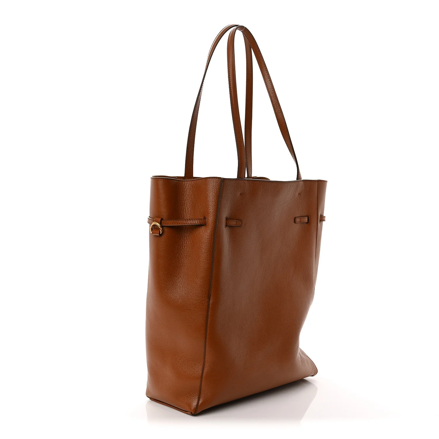 Tumbled Buffalo Voyou Medium North South Tote Soft Tan - Top Club